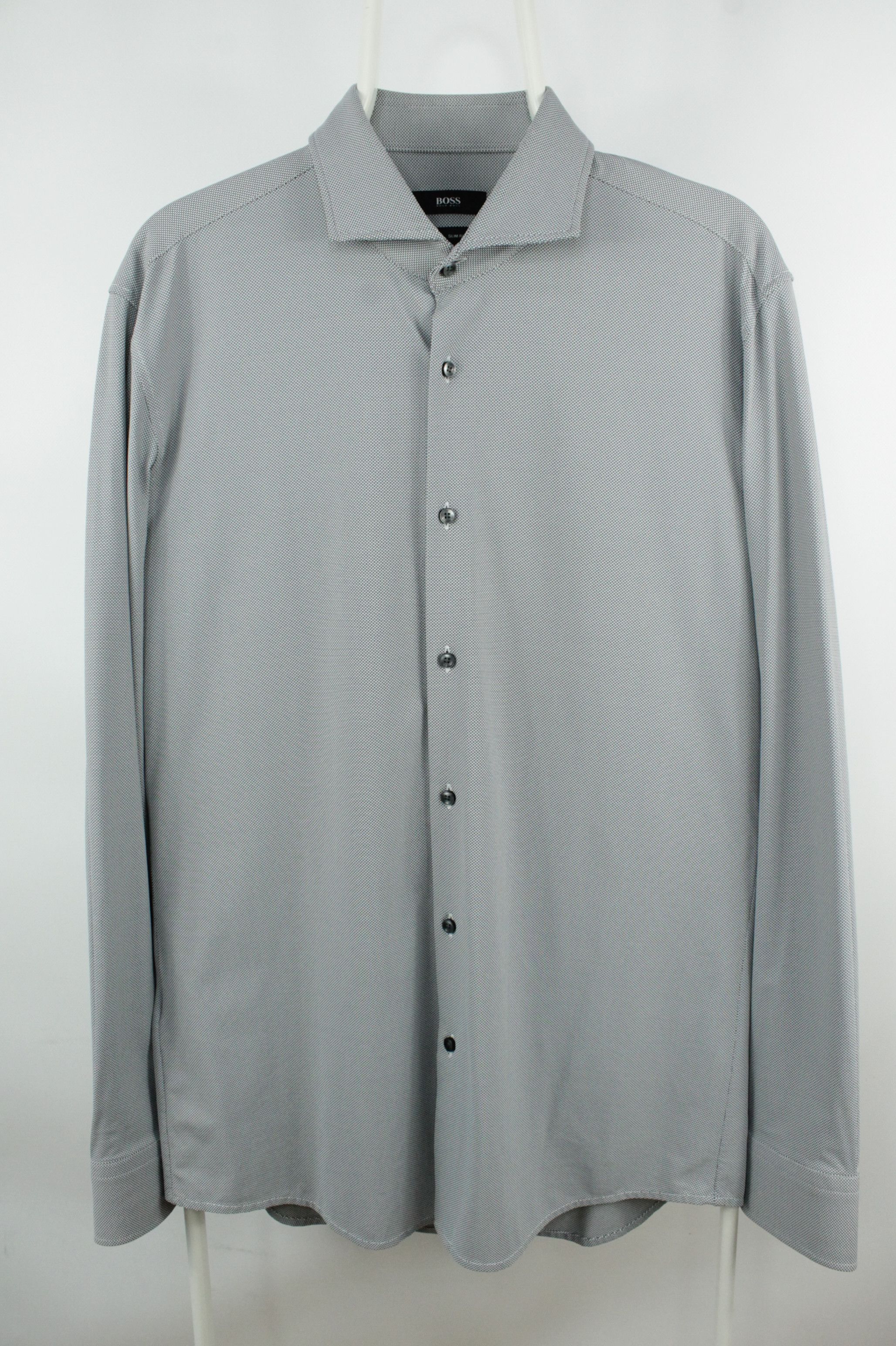 slim fit dress slacks Hugo Boss Blue Slim Fit Stretch Jaron Shirt main image 0