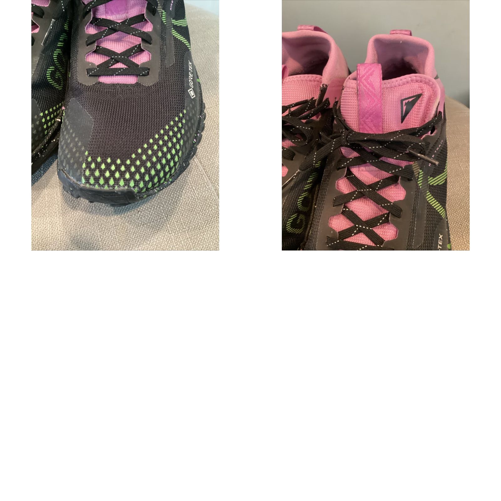 Nike Nike React Pegasus 4 Trail GTX Black Magenta Women Size 9 Sneaker Nike React Trail 4 NBY FN7102-010 Size US 9 / IT 39 - 9 Thumbnail