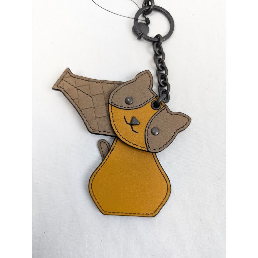 Bottega Veneta o1rshd1 Size: OS / Nappa Intrecciato Keyring in Orange/Brown Size ONE SIZE - 4 Thumbnail