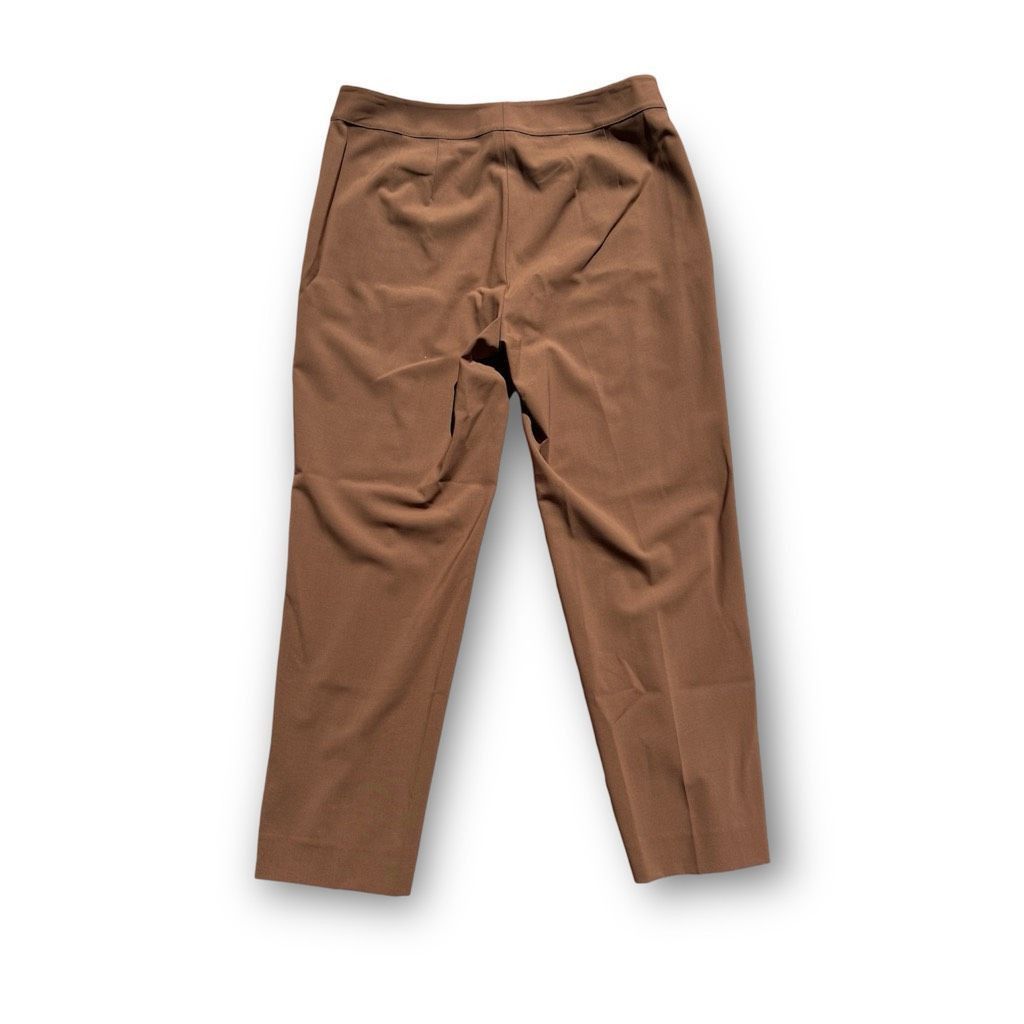 St. John St. John Straight Leg Mid Rise Trouser Pants Press Pleats in Brown Women’s 10 Size 32" / US 10 / IT 46 - 3 Thumbnail