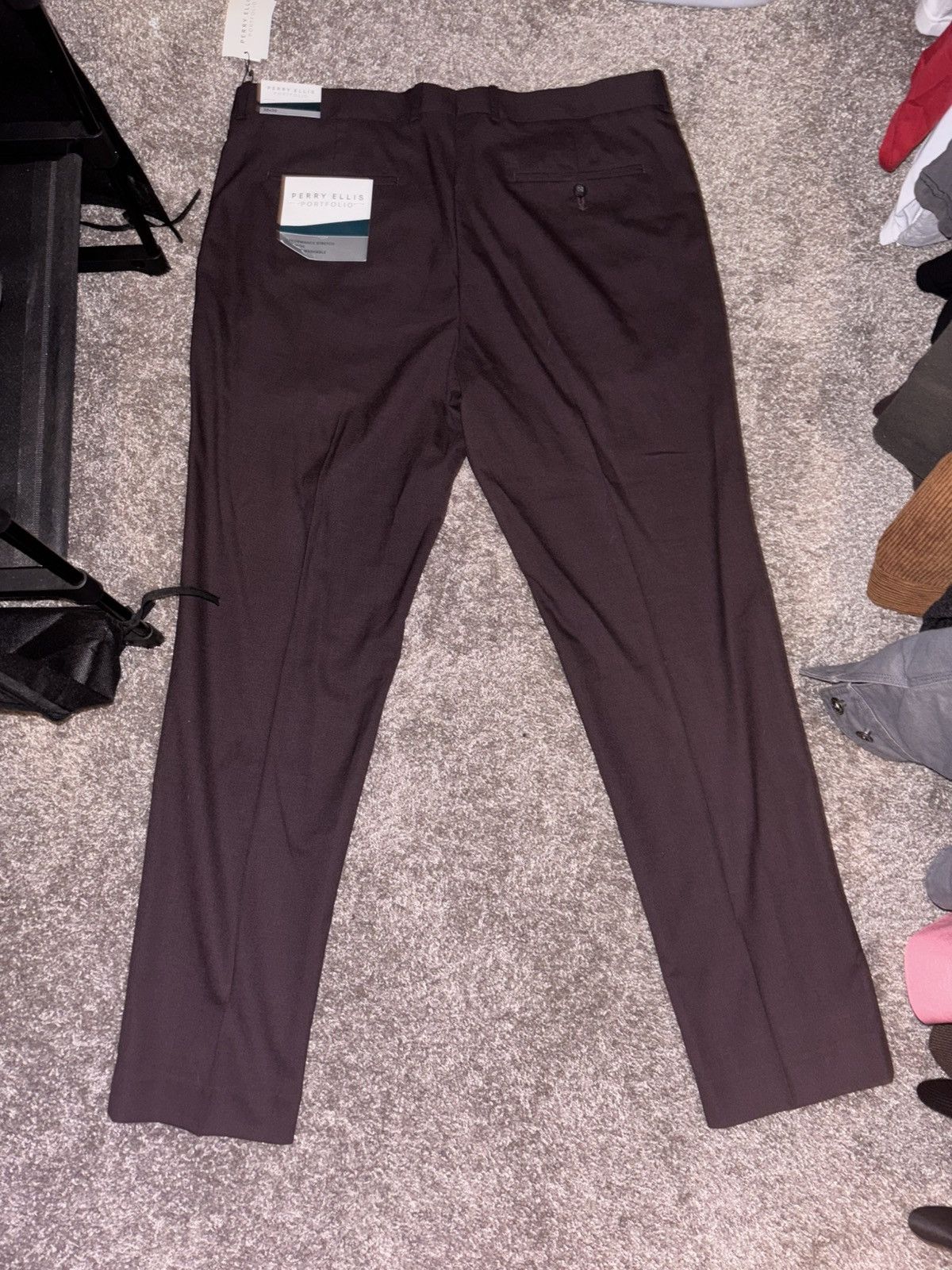 Perry Ellis Perry Ellis brown skinny fit trousers Size US 38 / EU 54 - 1 Thumbnail