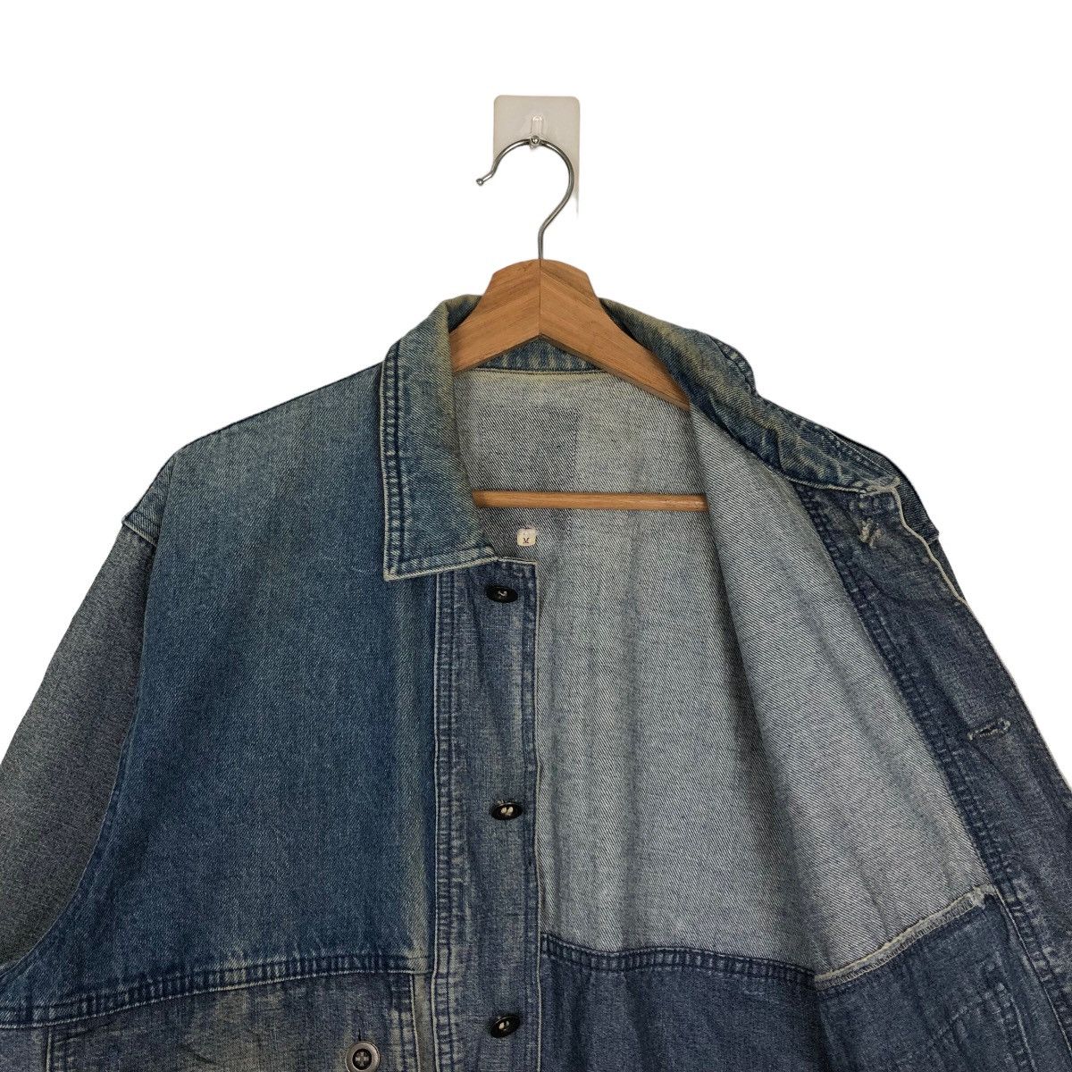 Japanese Brand 🔥VINTAGE BOMBER DENIM JACKET JAPAN ISSEY MIYAKE DESIGN Size US M / EU 48-50 / 2 - 9 Thumbnail