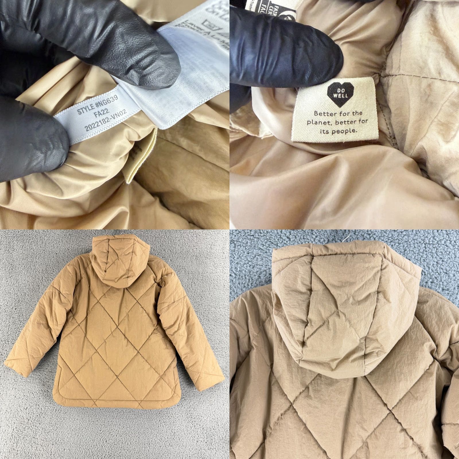 Madewell Madewell Holland Quilted Puffer Parka Jacket Womens XS Beige Hooded LS Size XS / US 0-2 / IT 36-38 - 10 Thumbnail