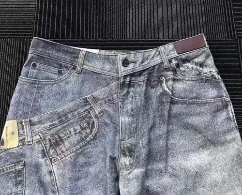 VIBE Digitally printed distressed washed denim trousers Size US 29 - 5 Thumbnail