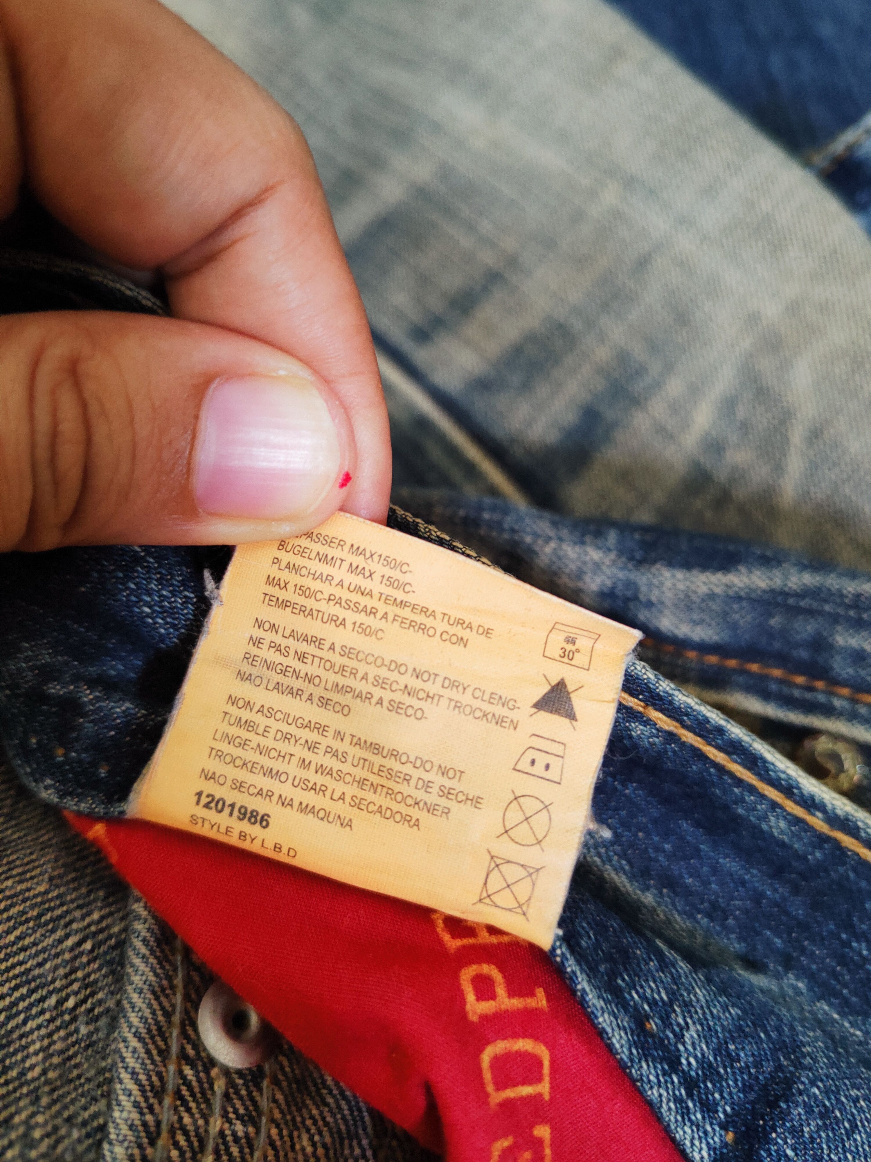 Japanese Brand Red Pepper Dark Blue Distressed Ripped Jeans #W381 Size US 32 / EU 48 - 14 Thumbnail