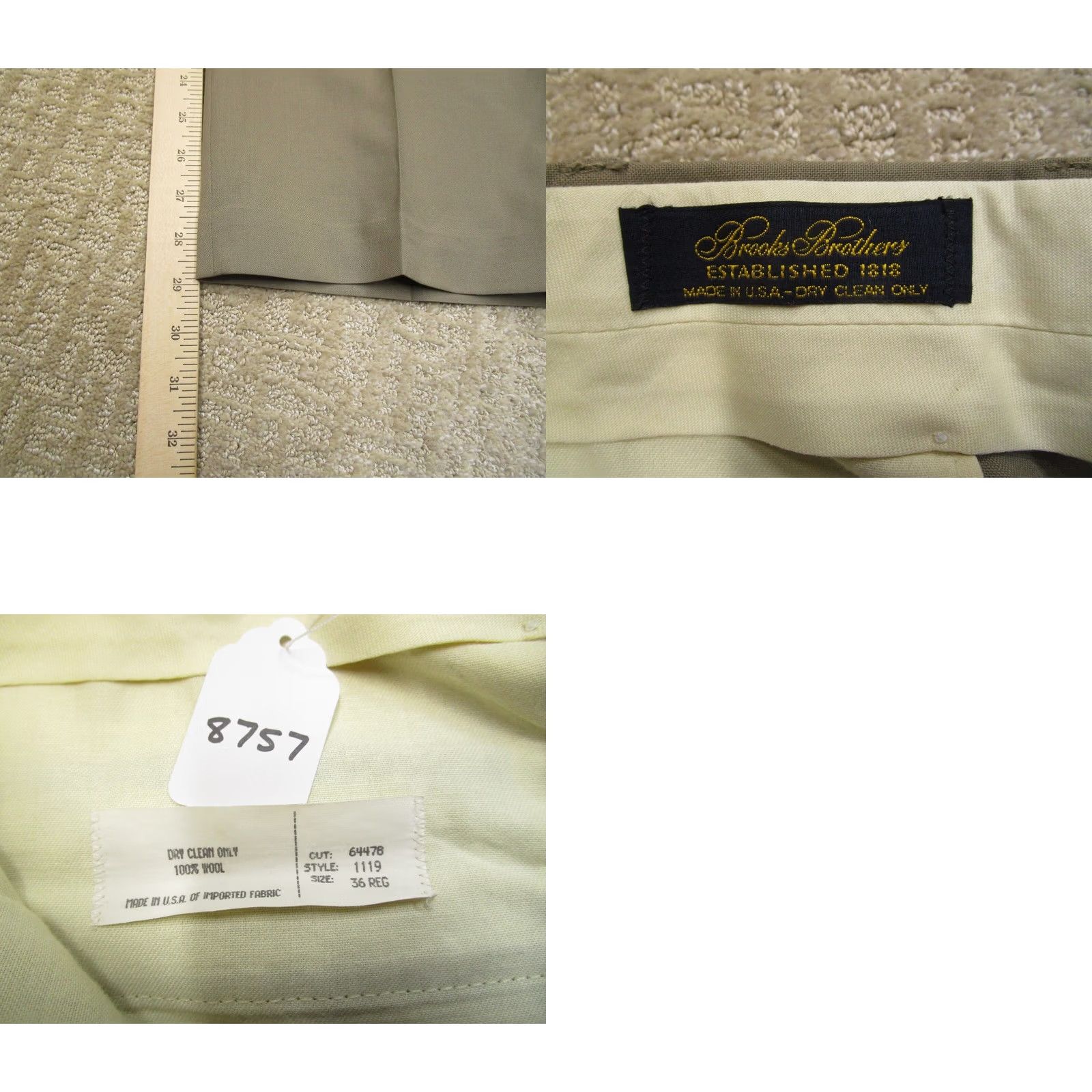 Brooks Brothers VINTAGE Brooks Brothers Pants Men 36 Brown Dress Slacks Pleated Trousers USA 90s Mens Regular 36 Brown Dress Pants Size US 36 / EU 52 - 8 Thumbnail