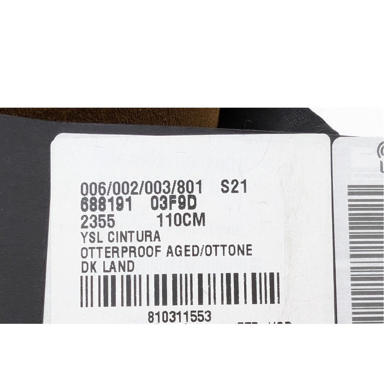 Saint Laurent Paris o1rshd1 Size:110 CM / Cintura Otterproof Aged Belt Dark Land Size 42 - 16 Thumbnail