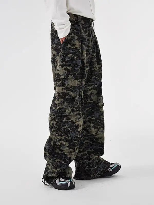 VIBE Specially cut washed ripped camouflage overalls Size US 32 / EU 48 - 4 Thumbnail