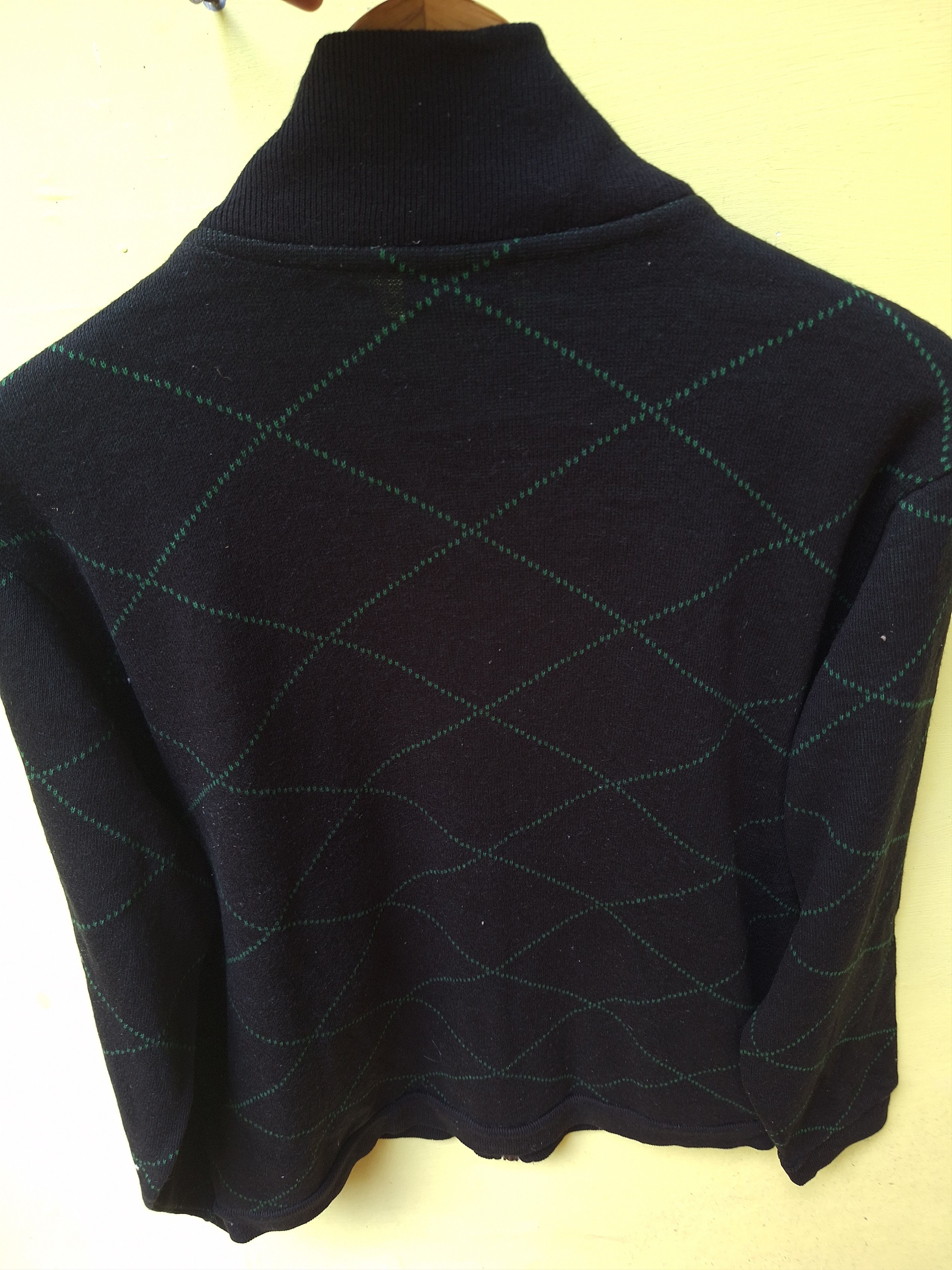 Lacoste × Vintage Lacoste Zipper Sweatshirt Checkered Black Size US L / EU 52-54 / 3 - 6 Thumbnail