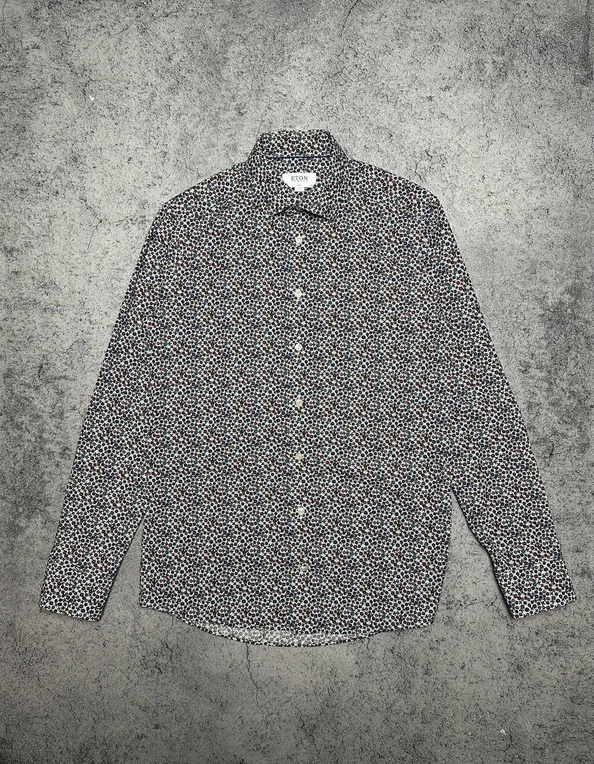 Eton Eton Flower Floral Print button-up Shirt Size US M / EU 48-50 / 2 - 1 Thumbnail