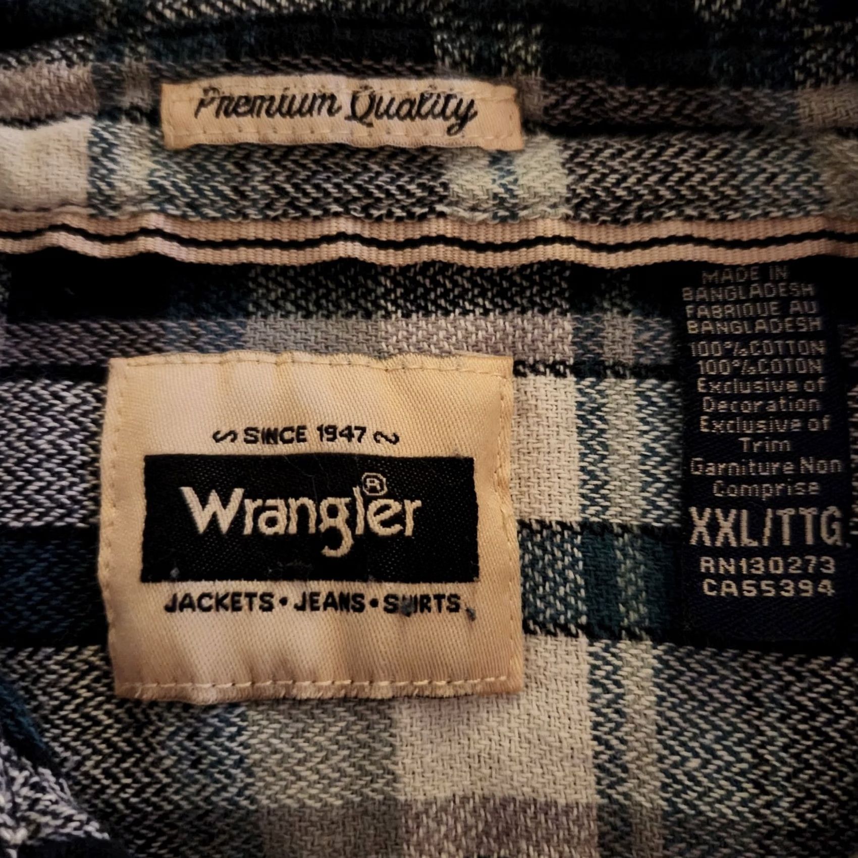 Wrangler Wrangler Women Top 2XL Green Wrancher Western Pearl Snap Button Up Flannel Size XXL / US 16-18 / IT 52-54 - 3 Thumbnail