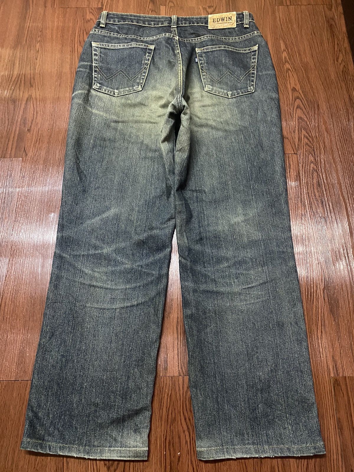 Edwin Vintage Japanese Brand Mud Wash Style Loose Jeans Size US 31 - 2 Thumbnail