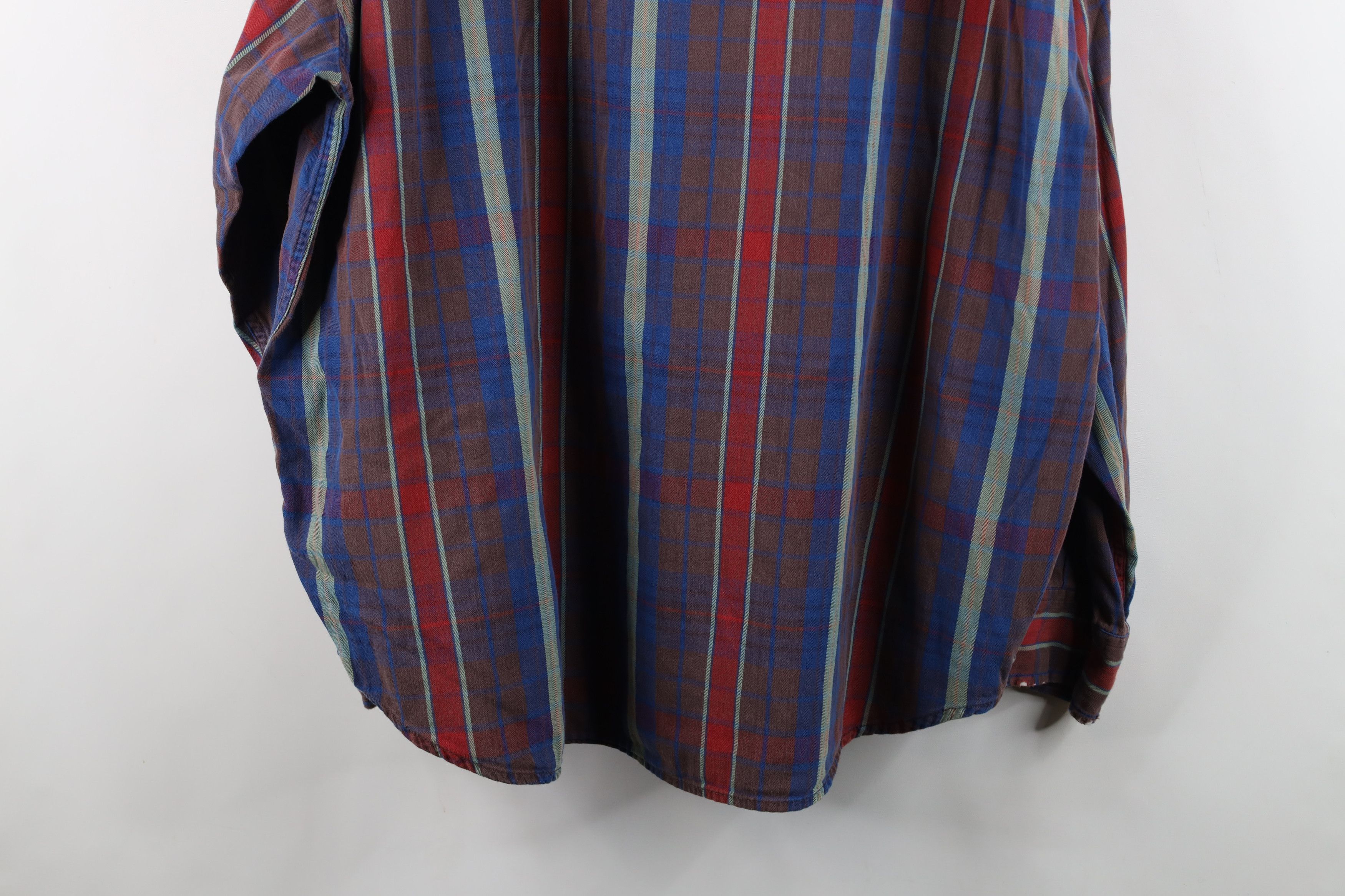 Vintage Vintage 90s Streetwear Rainbow Plaid Flannel Button Shirt Size US XL / EU 56 / 4 - 15 Thumbnail