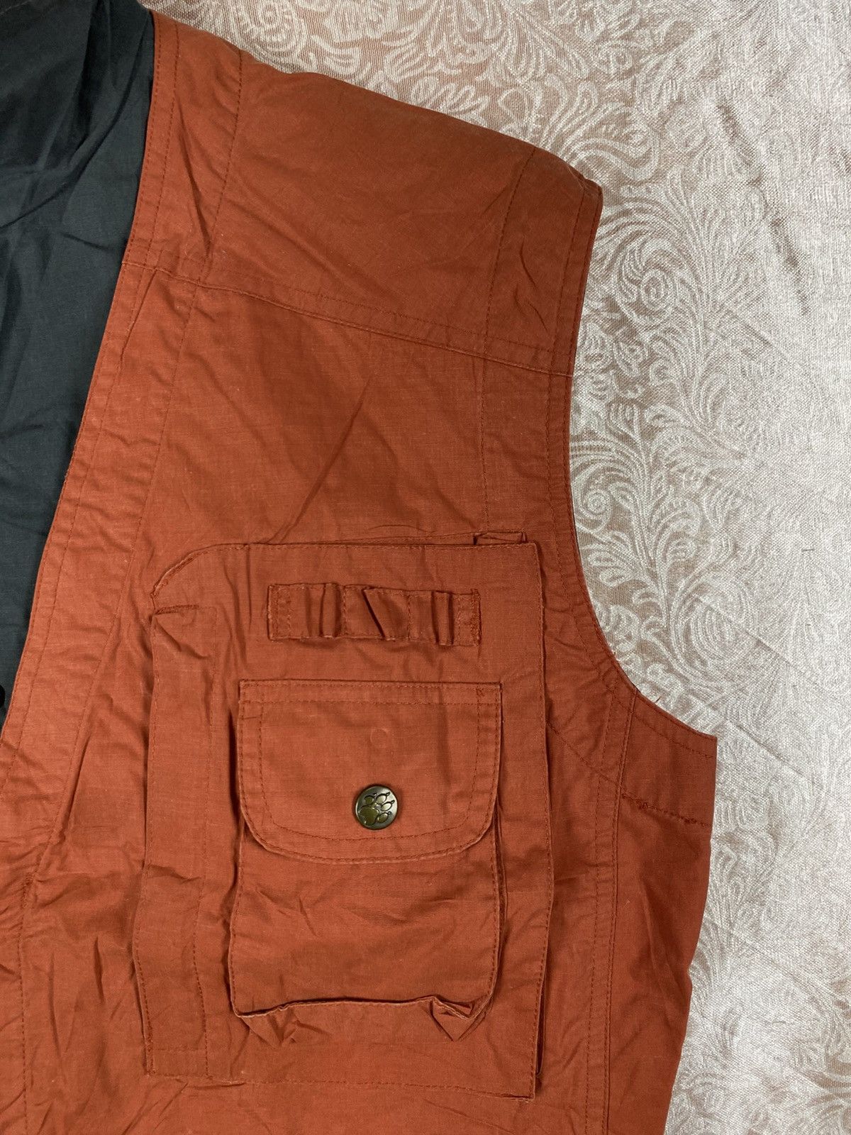 Jack Wolfskin Vintage Jack Wolfskin Utility Vest Burnt Orange Multi Pocket Size US M / EU 48-50 / 2 - 9 Thumbnail
