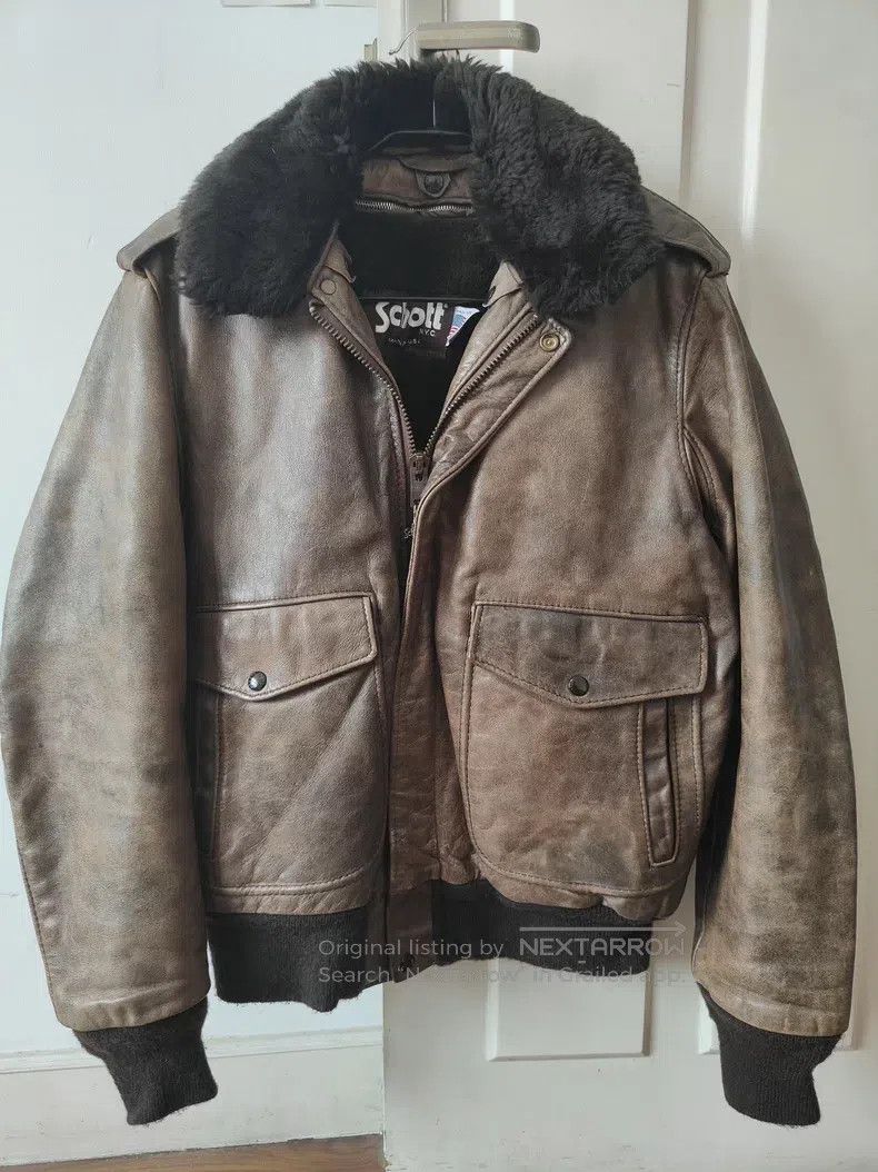 Schott Schott Leather jacket Size L / US 10 / IT 46 - 1 Thumbnail