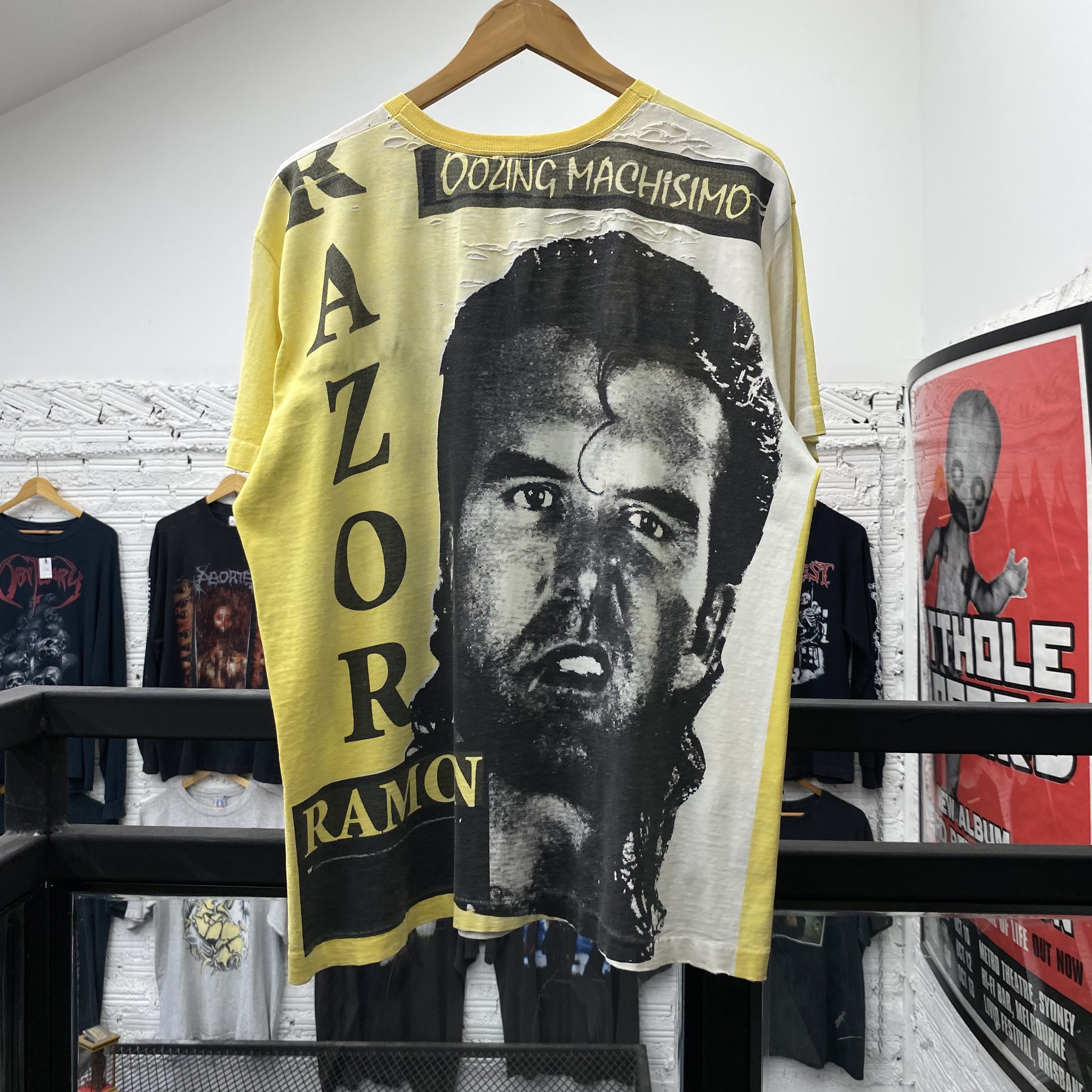 WWF RAZOR RAMON Rare WWF Vintage 1993 All Overprint Shirt Size US L / EU 52-54 / 3 - 6 Thumbnail