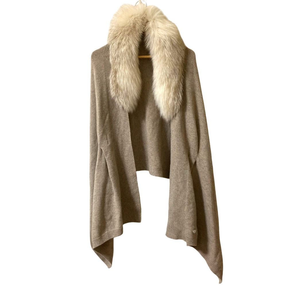 Other Other FOXEY Fox Fur Cashmere Cape Natural Material Shawl DUTY FREE for USA Size ONE SIZE - 1 Thumbnail
