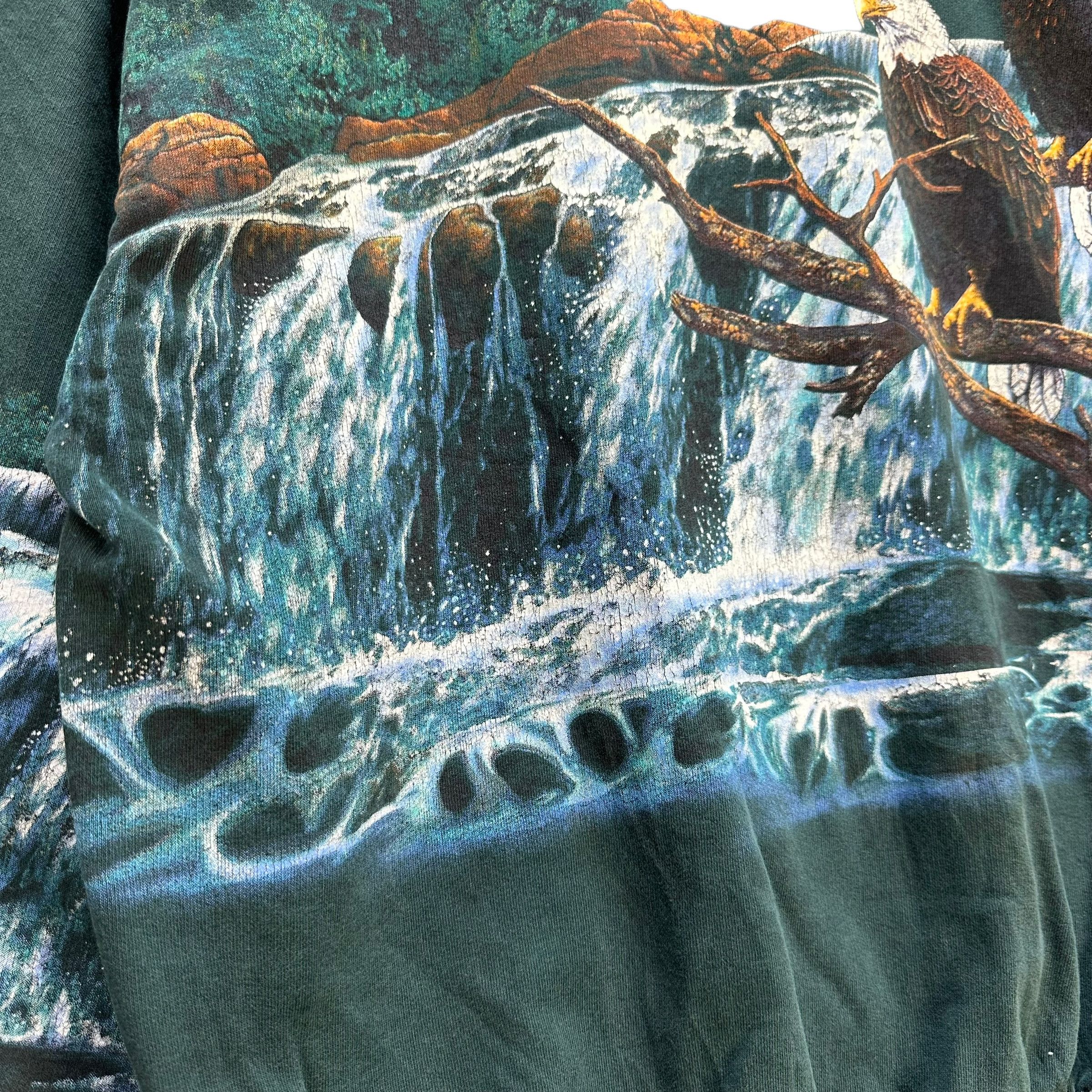 Vintage ART UNLIMITED IRWIN Eagle Nature Overprint Sweater #A3-0064 Size US L / EU 52-54 / 3 - 12 Thumbnail