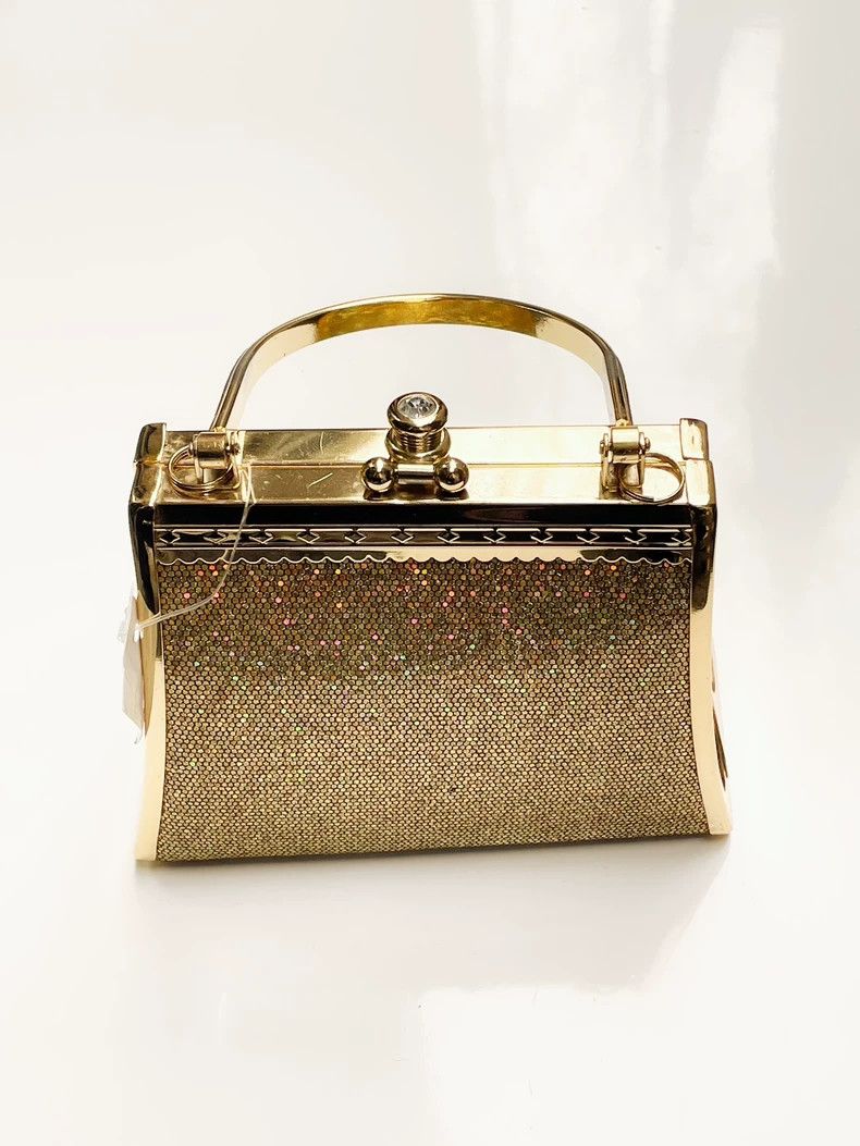 Kenzo Kenzo Gold sequin pie pair gold handbag 2504-Nextarrow Size ONE SIZE - 1 Thumbnail