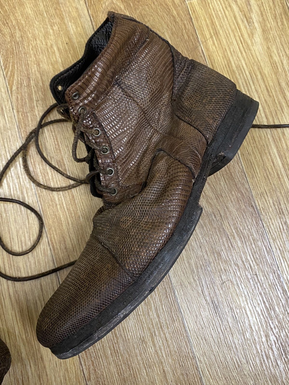 CHRISTIAN PEAU Christian Peau Hand Made Lizard Guidi Style Leather Boots Size US 6 / EU 39 - 3 Thumbnail