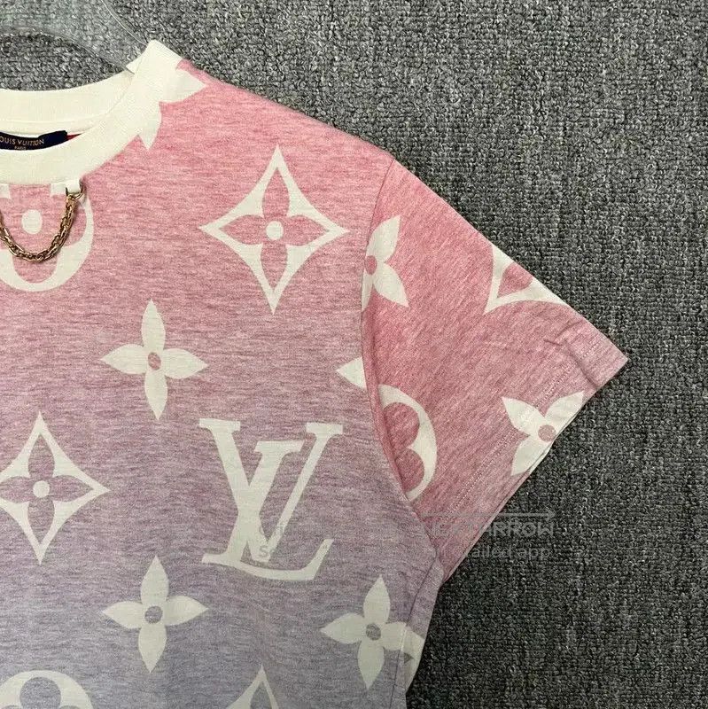 Louis Vuitton Louis Vuitton Pink Cotton Men's T-Shirt . Size US L / EU 52-54 / 3 - 3 Thumbnail