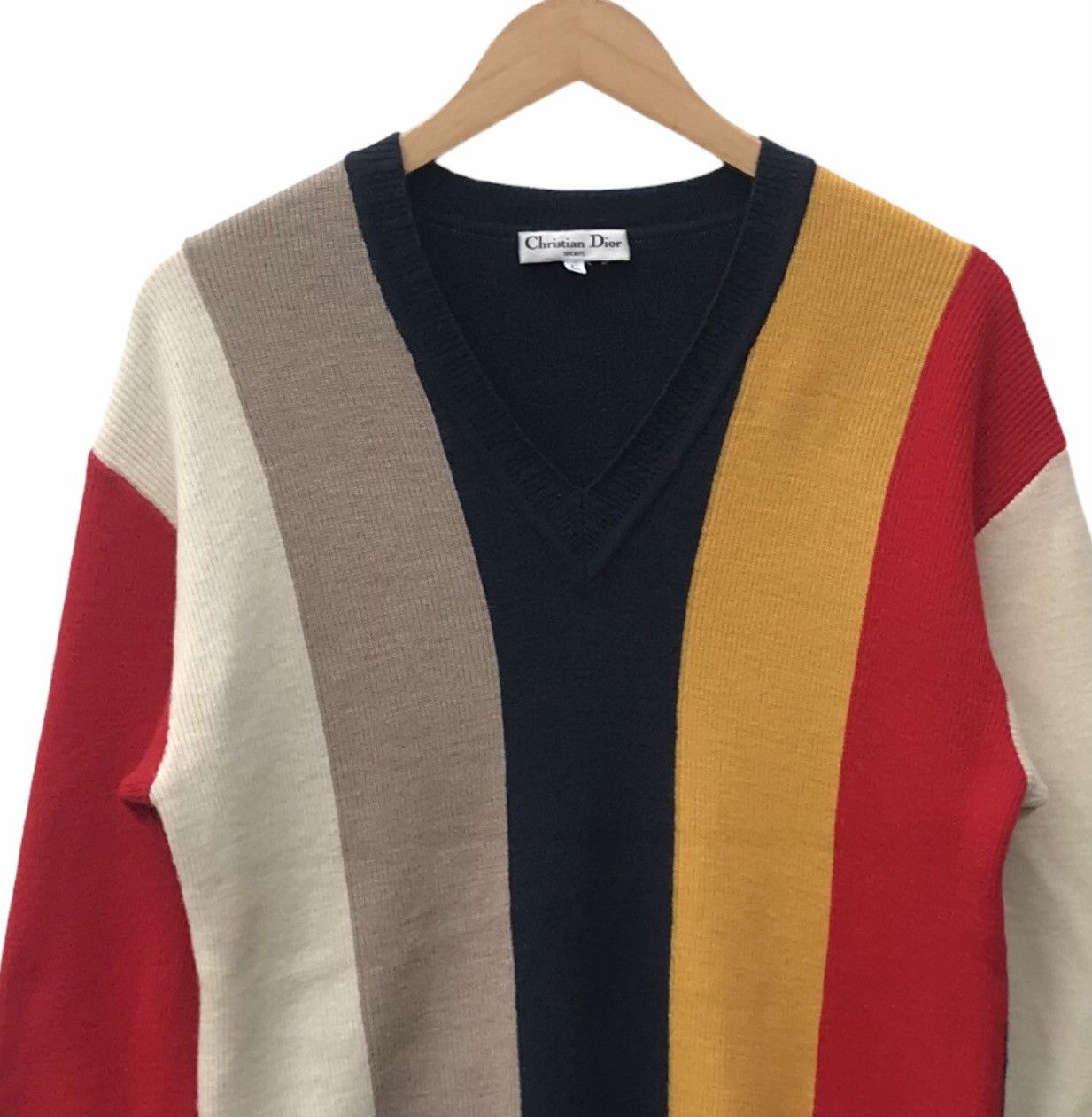Christian Dior Monsieur Vintage Christian Dior Sports Multicolour Wool Pullover Size US M / EU 48-50 / 2 - 3 Thumbnail