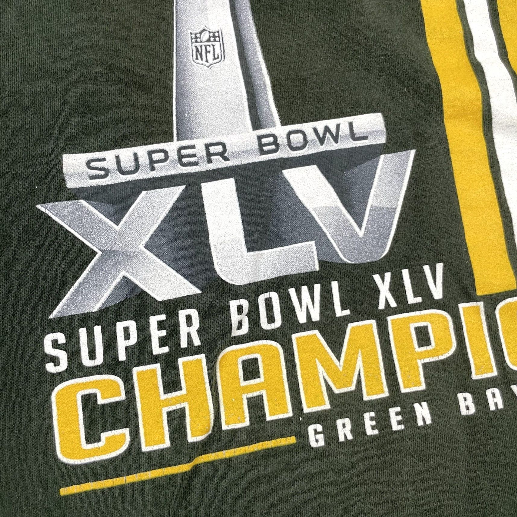 NFL Green Bay Packers T Shirt Adult Medium Green NFL Champions XLV Super Bowl Rare M Size US M / EU 48-50 / 2 - 3 Thumbnail