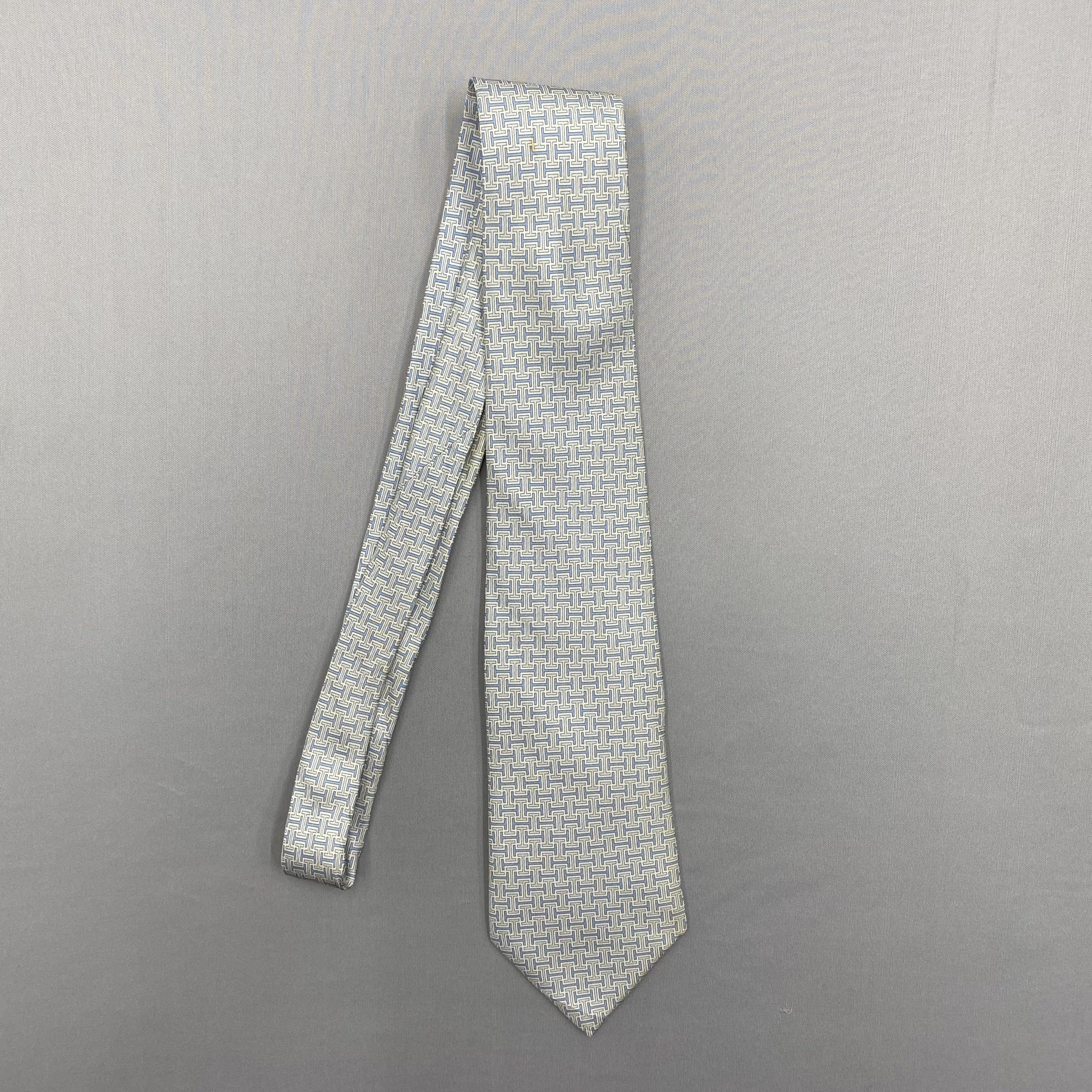 Hermes Vintage Hermes SILK Necktie Cravate Pure Silk Neck Tie Size ONE SIZE - 4 Thumbnail
