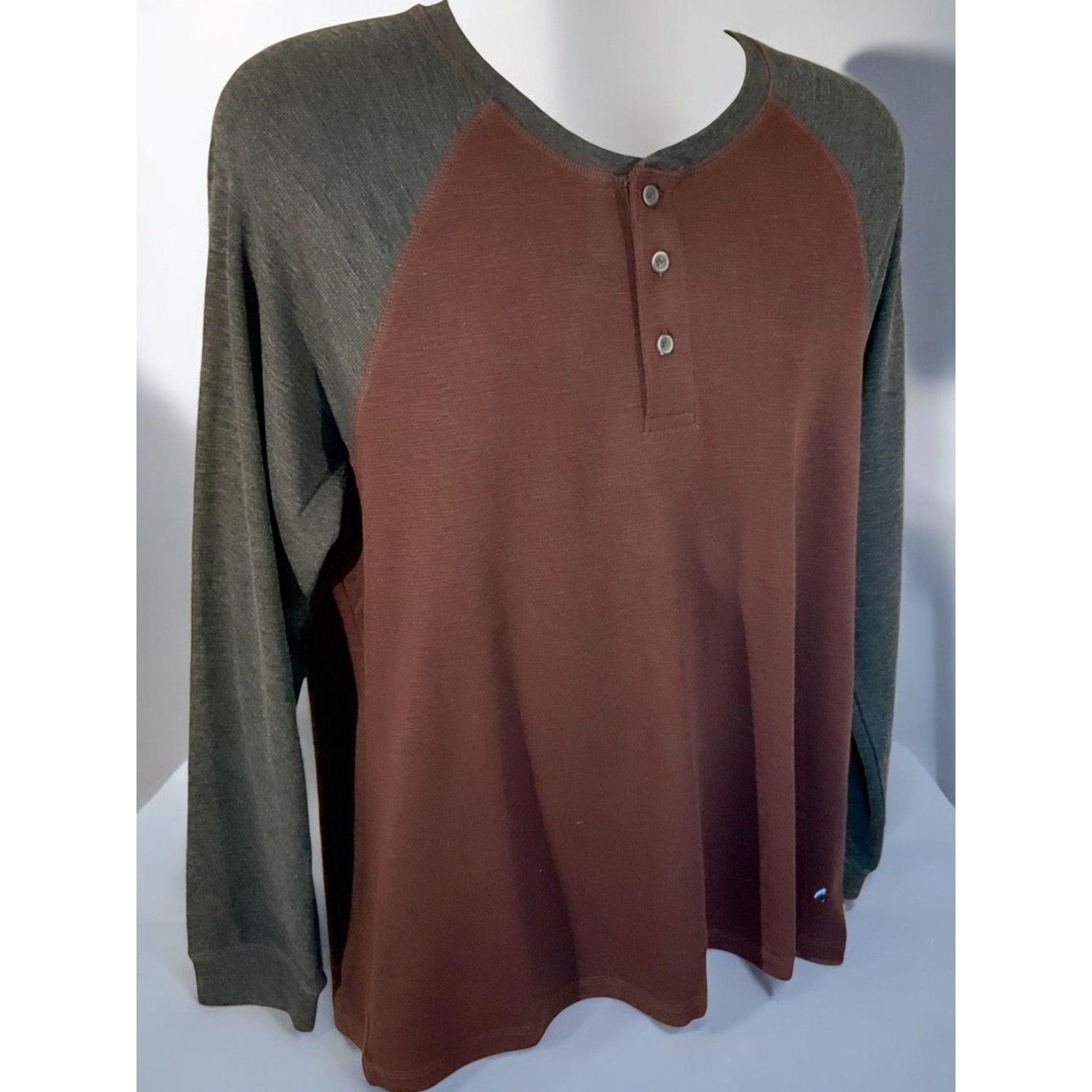 Designer Tailor Vintage Men Henley Shirt Large Raglan Long Sleeve NEW Size US L / EU 52-54 / 3 - 4 Thumbnail