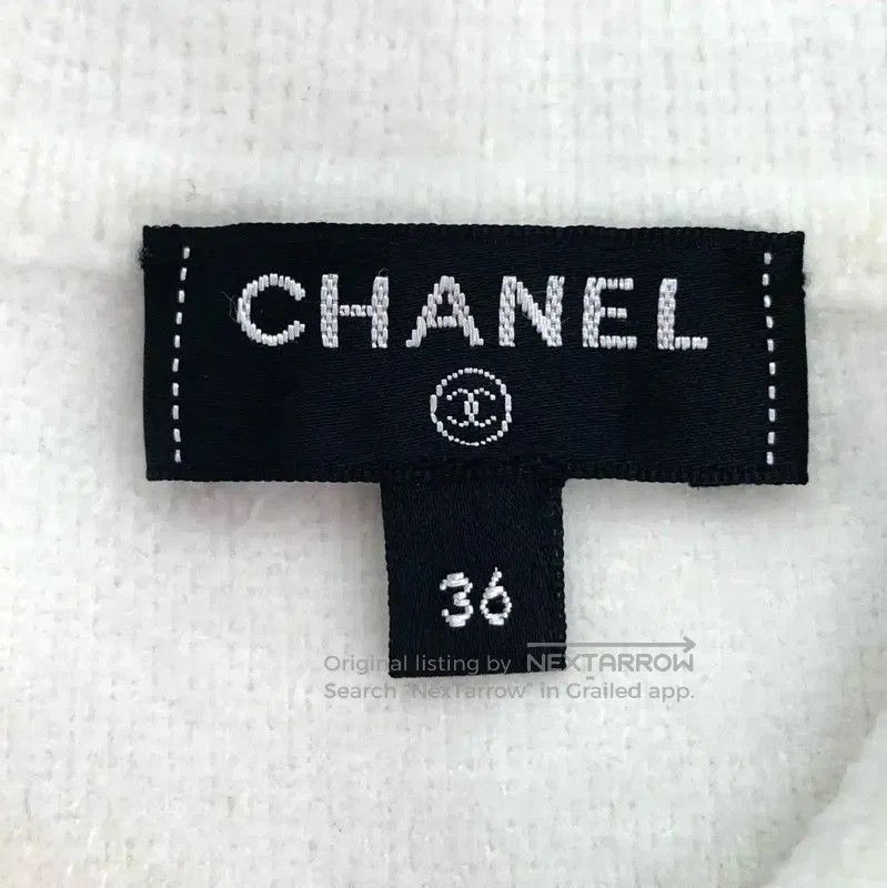 Chanel Chanel White Wool Short Sleeve Sweater . Size S / US 4 / IT 40 - 6 Thumbnail