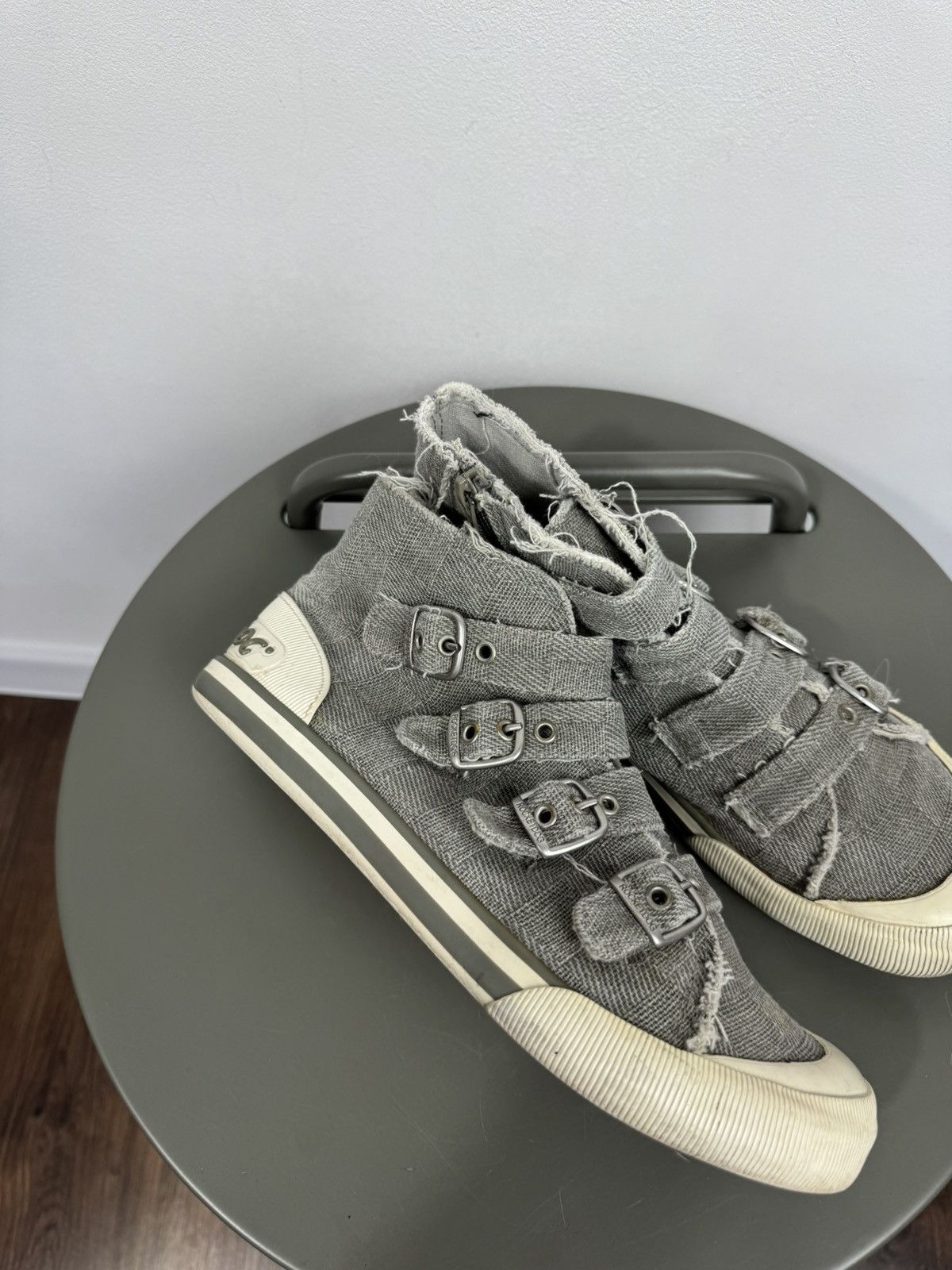 Other Rocket Distressed Canvas Buckle High Top Sneakers EU 39 US 8 Size US 8 / IT 38 - 2 Thumbnail
