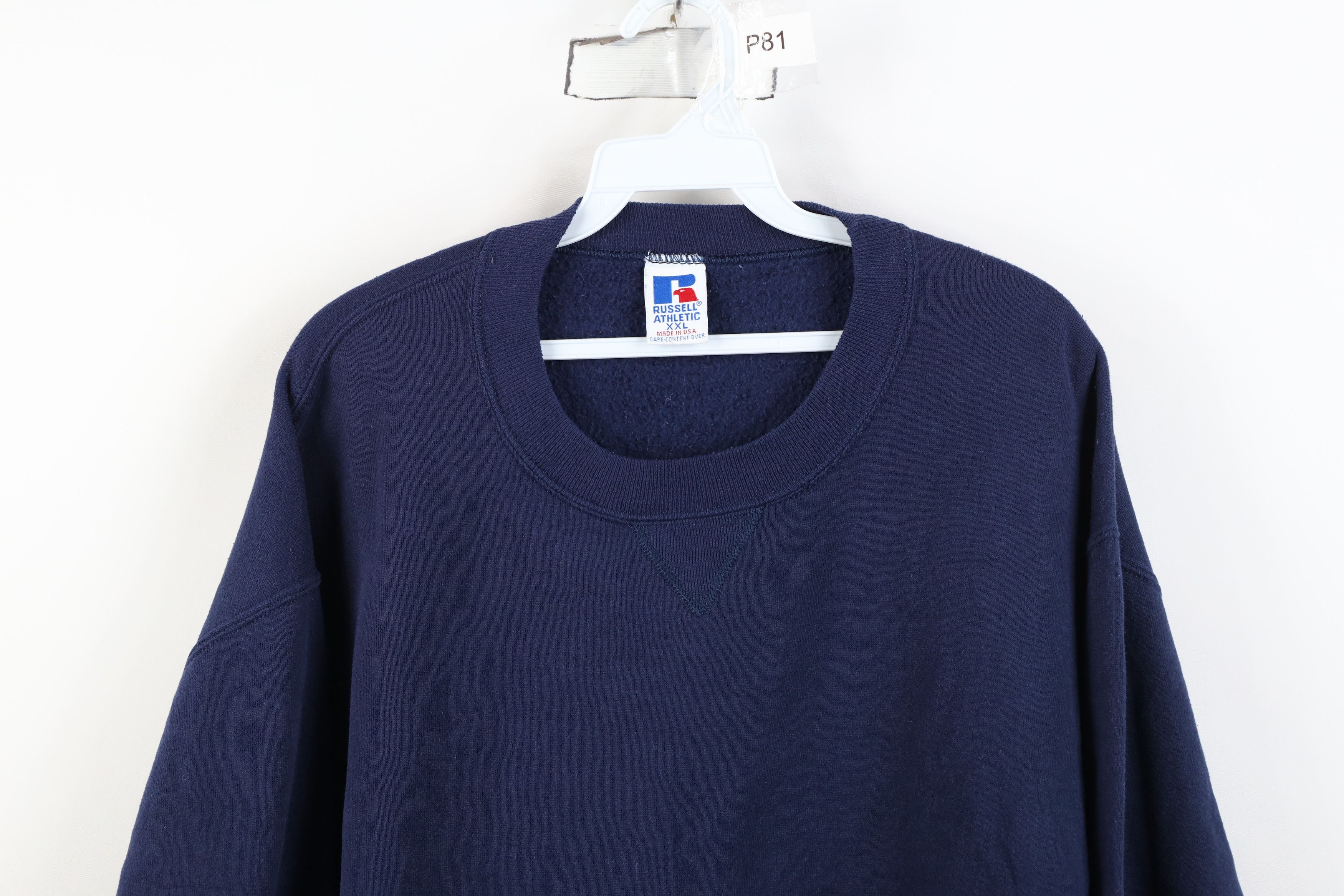Russell Athletic Vintage 90s Russell Athletic Crewneck Sweatshirt USA Blue Size US XXL / EU 58 / 5 - 2 Thumbnail