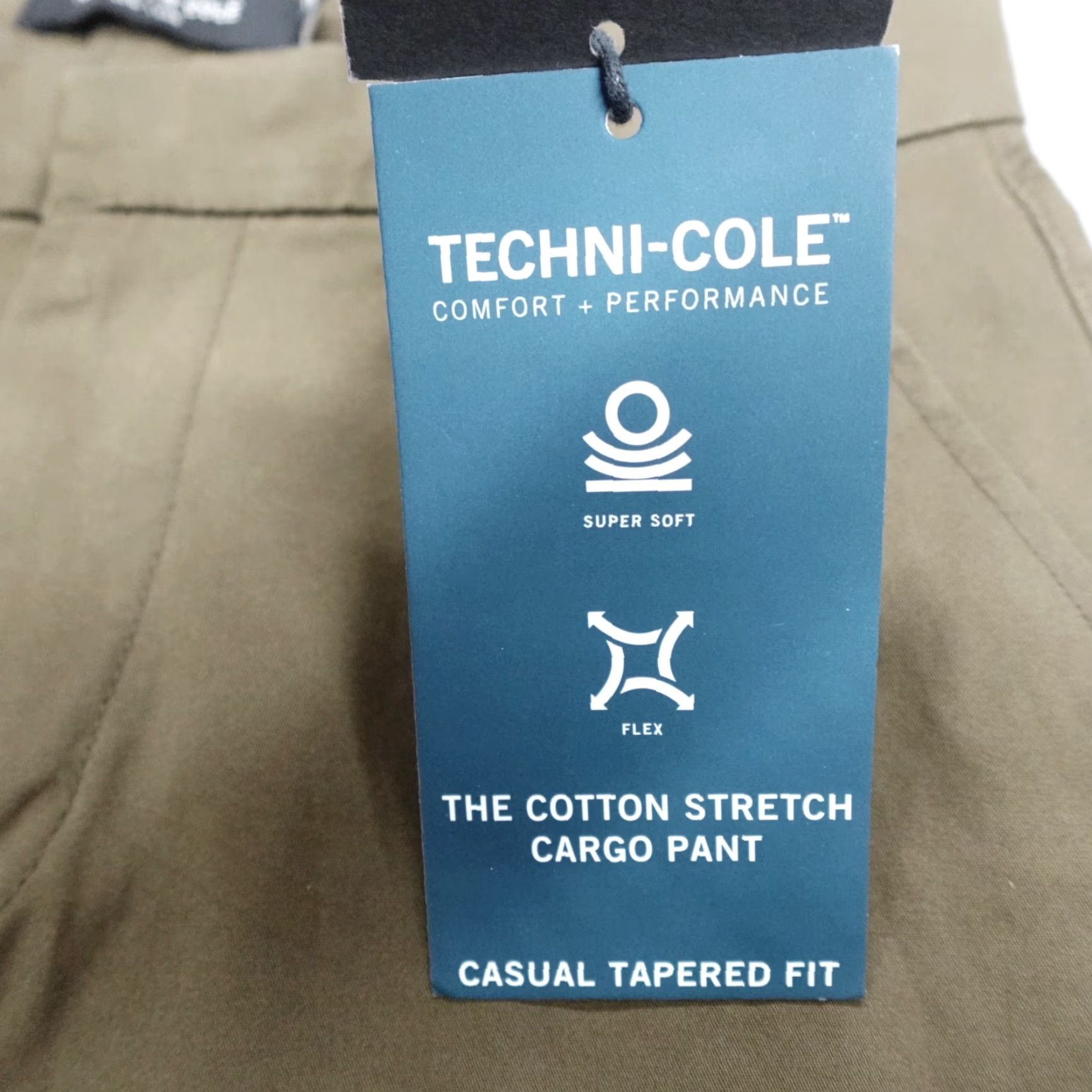Kenneth Cole Kenneth Cole Cotton Stretch Cargo Pants Tapered Fit Olive Men's 30x30 Pants Mens Olive Cotton Stretch Cargo Pants Tapered Fit 30x30 Size US 30 / EU 46 - 3 Thumbnail