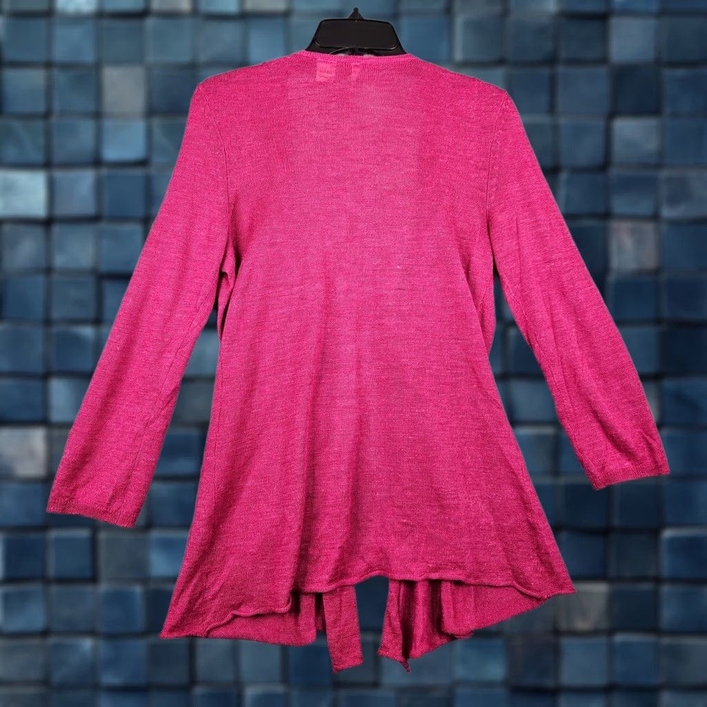 Anthropologie Moth Anthropologie Cardigan Open Front Draped Lightweight Knit V-Neck Pink Sz M Womens Size M / US 6-8 / IT 42-44 - 1 Thumbnail
