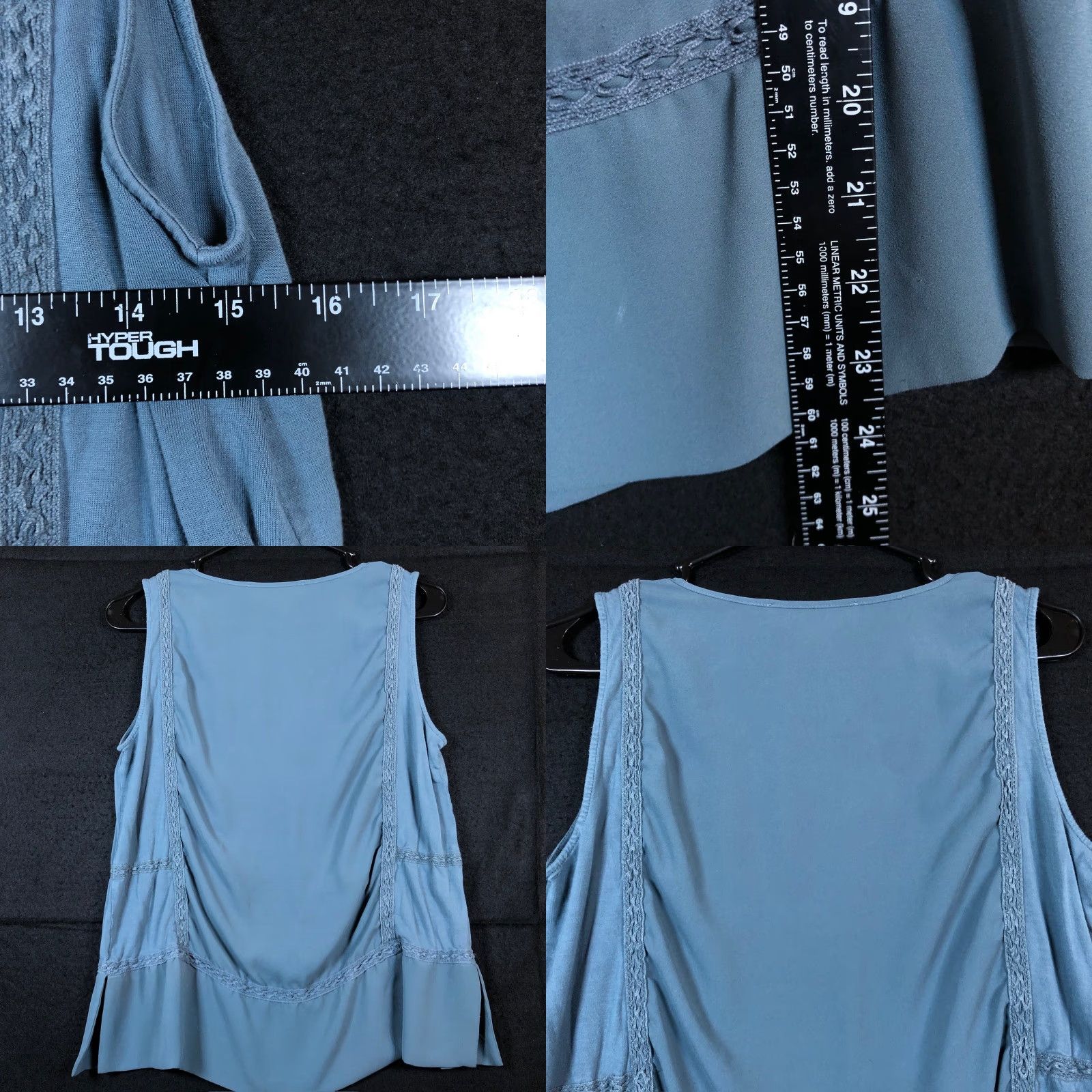 Loft LOFT Womens Blouse Tank Sleeveless Lightweight Blue Gray Medium Size M / US 6-8 / IT 42-44 - 8 Thumbnail