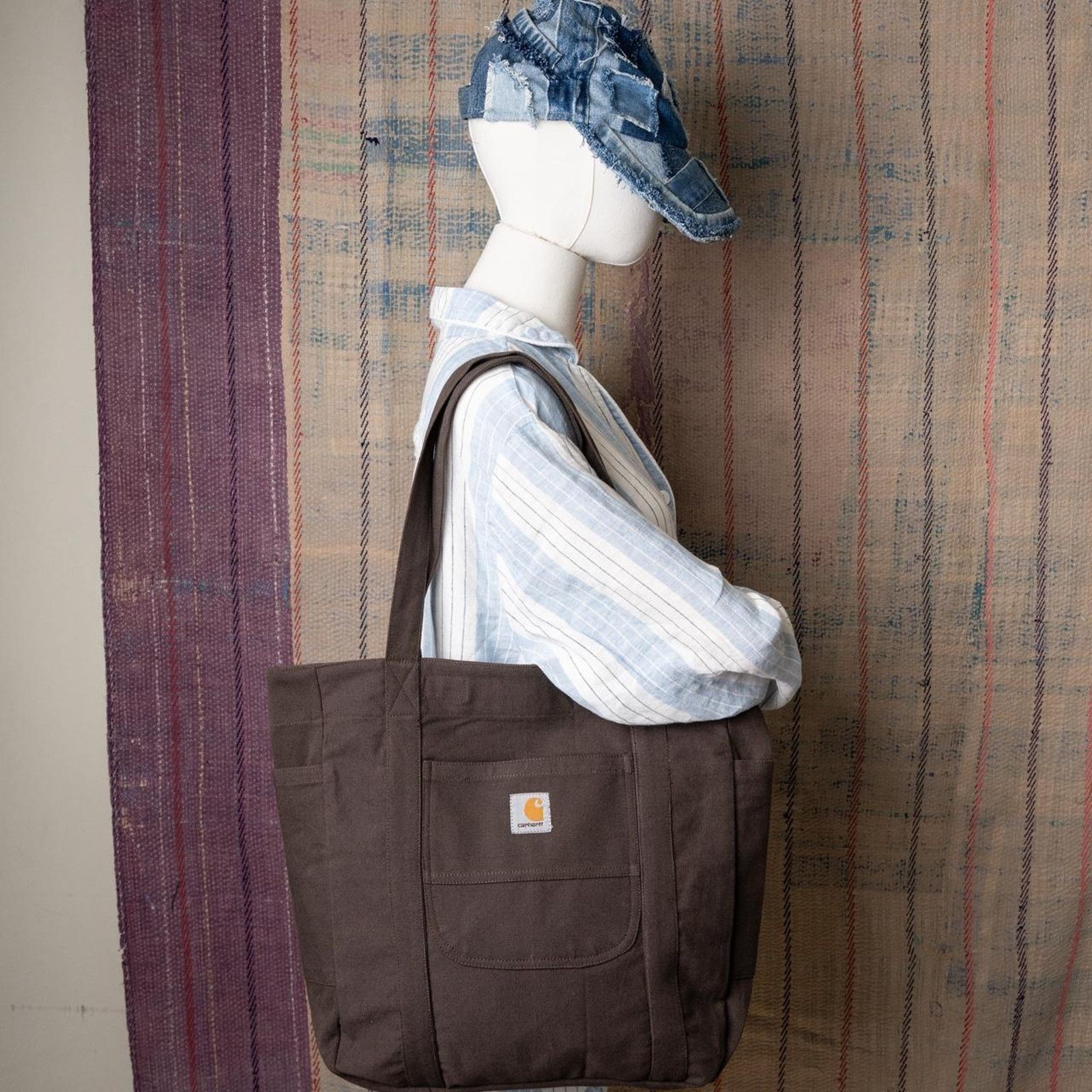 Carhartt Brown upcycled carhartt tote bag Size ONE SIZE - 2 Thumbnail