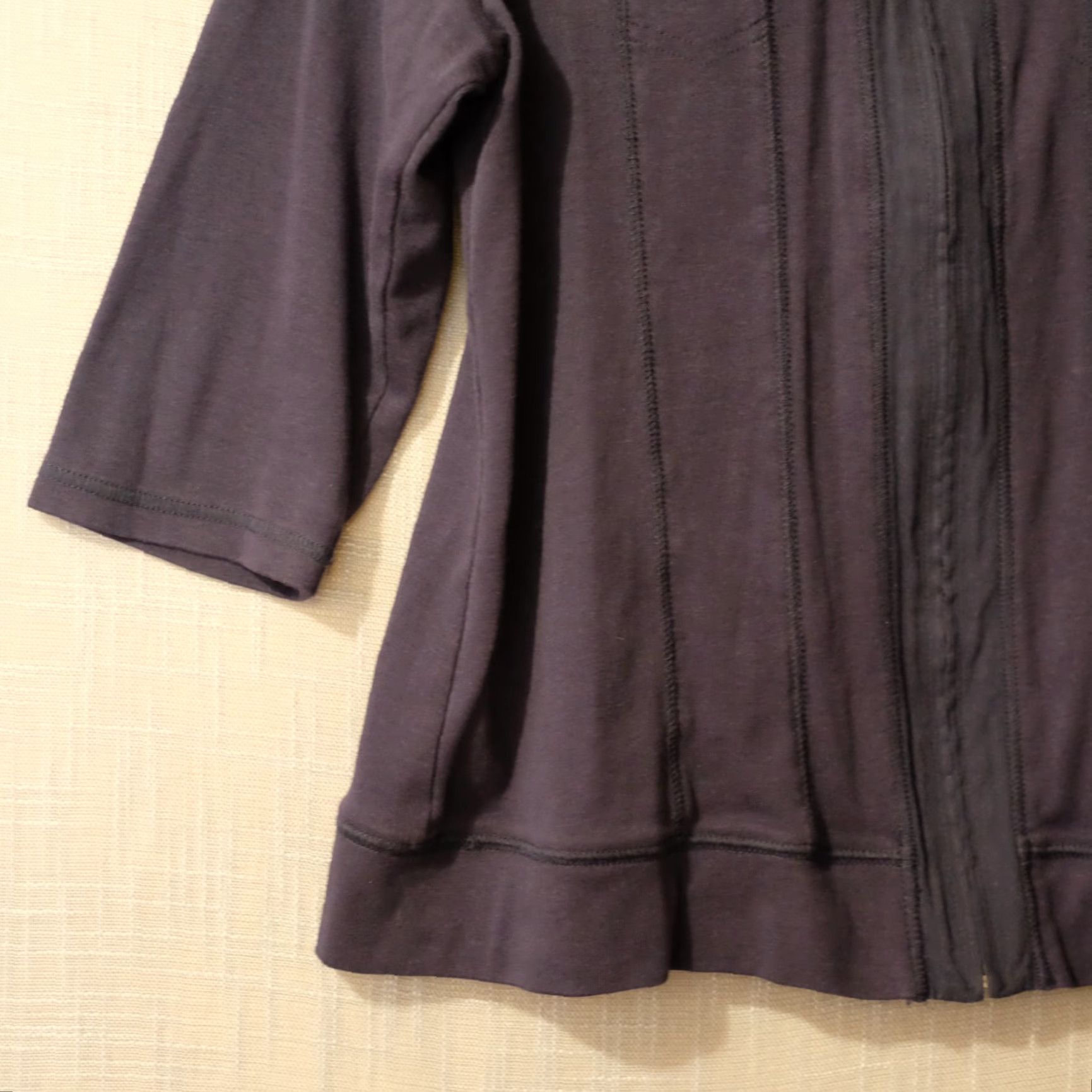 Vintage St John's Bay Full Zip Shirt 3/4 Rolltab Sleeve Navy Pockets Women's L Size L / US 10 / IT 46 - 3 Thumbnail