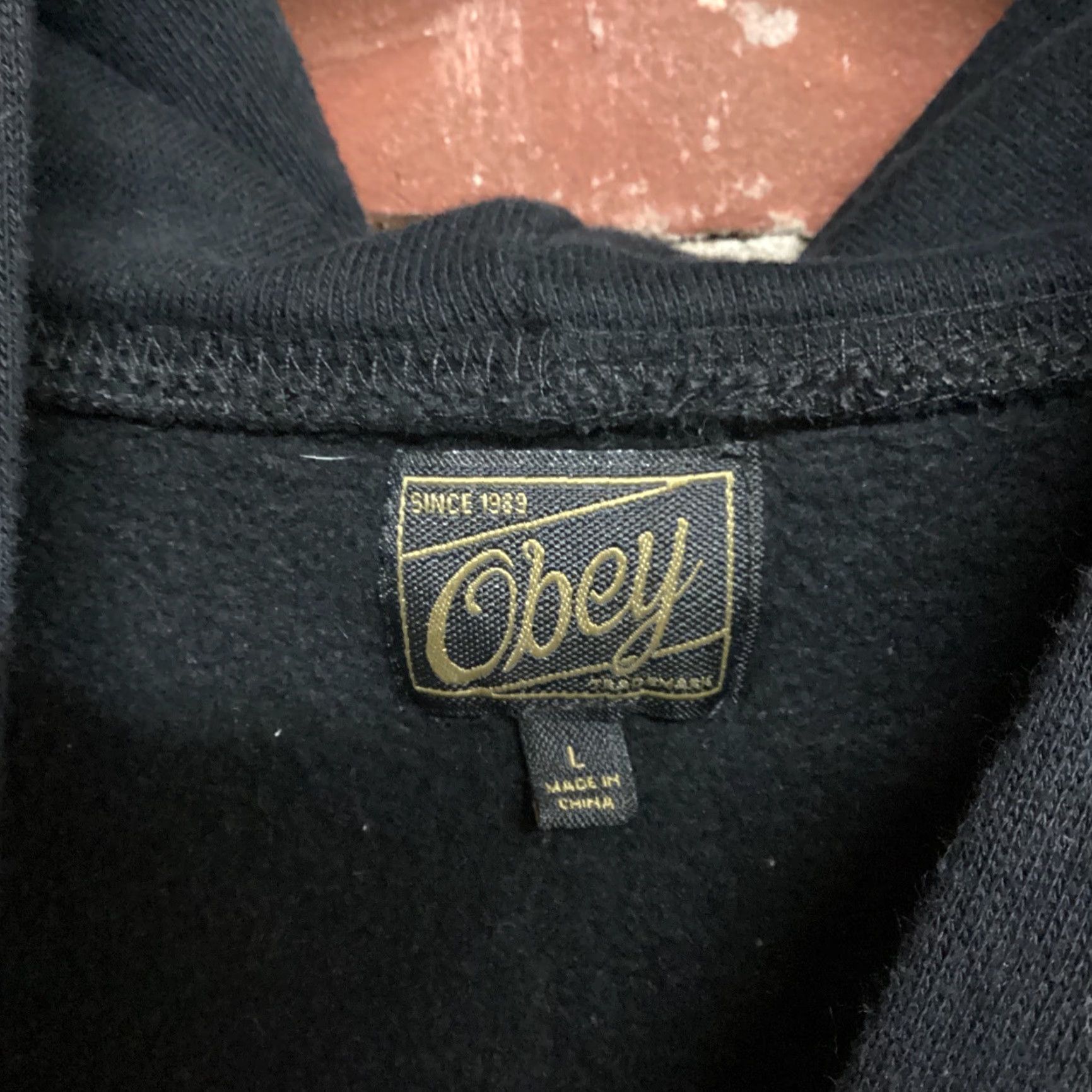 Obey OBEY Mens Black Short Sleeve Hooded Pullover Sweater L Size Pullover Hooded Mens Black Short Sleeve Sweatshirt Size US L / EU 52-54 / 3 - 3 Thumbnail