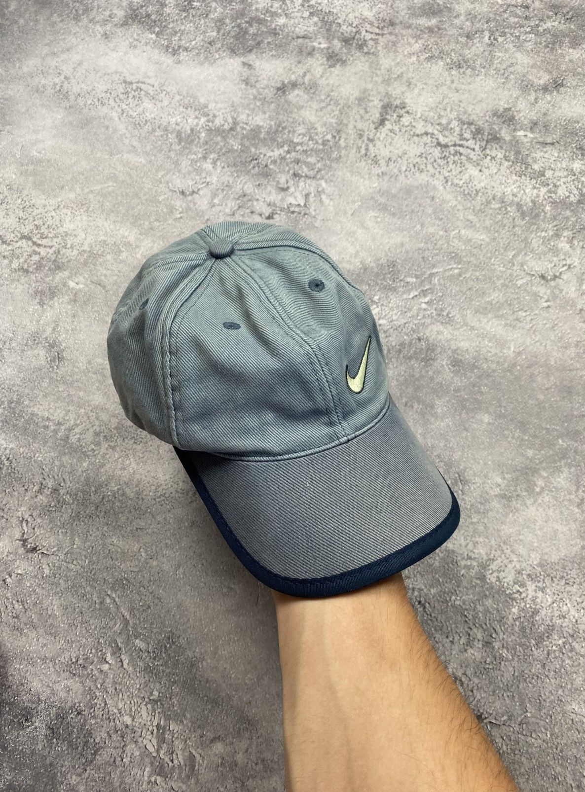 Nike Vintage Nike Denim Blue Cap Swoosh Logo 90s Rare Hat Y2K Size ONE SIZE - 1 Thumbnail