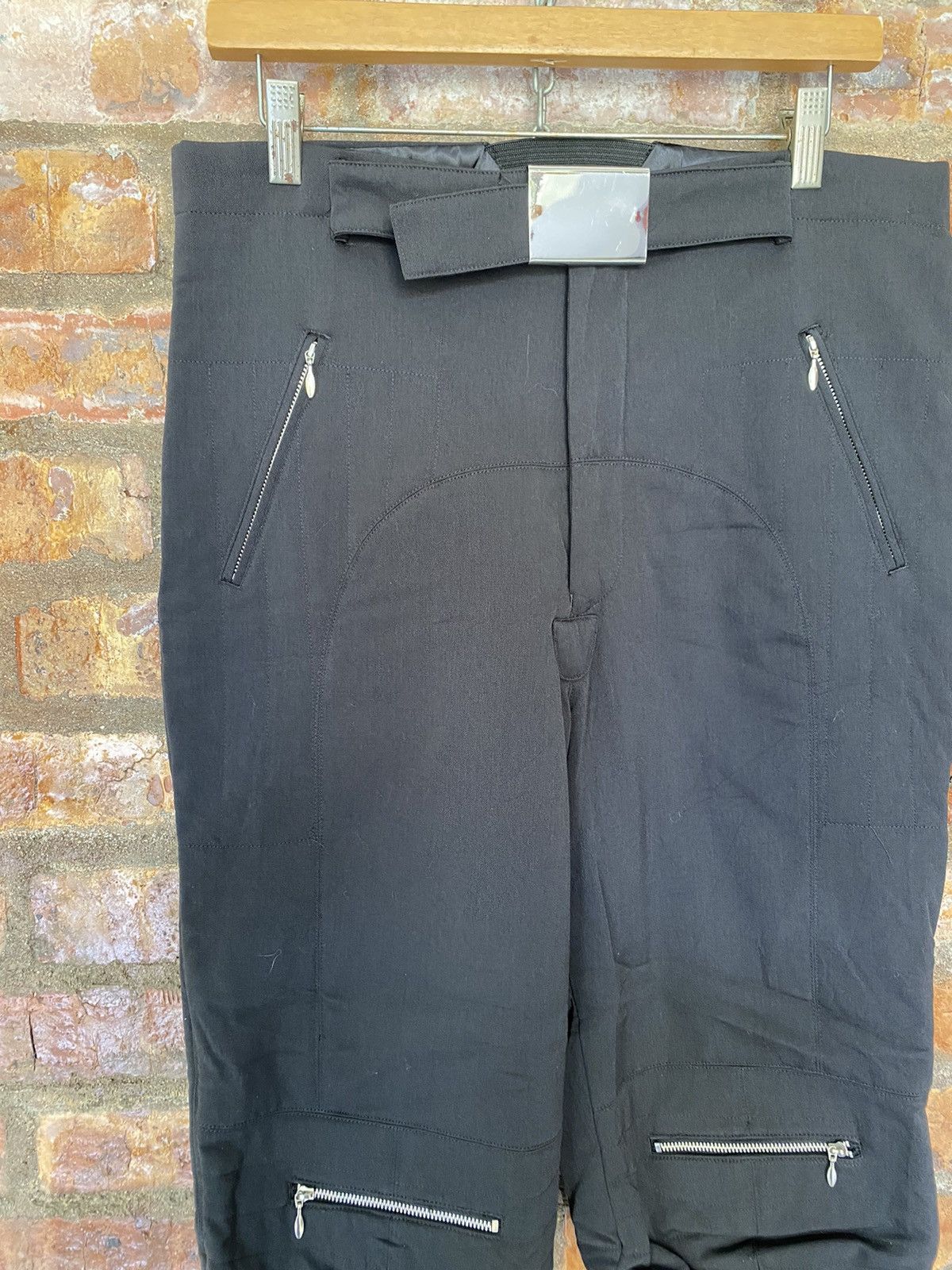 Jean Paul Gaultier AW03 JPG Homme Bondage padded Zipper rider pants Size US 34 / EU 50 - 7 Thumbnail