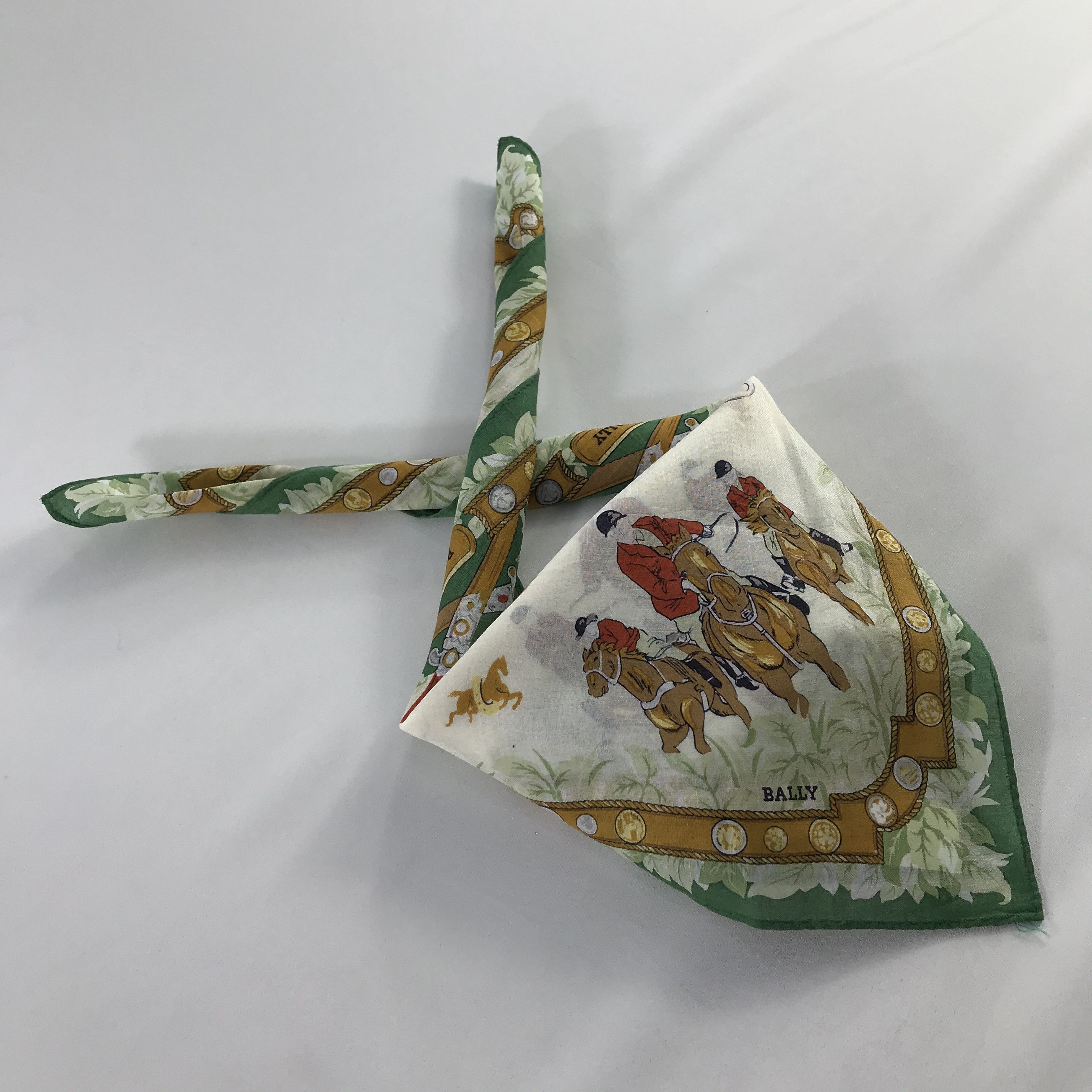 Bally × Vintage Bally Bandana / Handkerchief / Neckerchief - S789 Size ONE SIZE - 4 Thumbnail