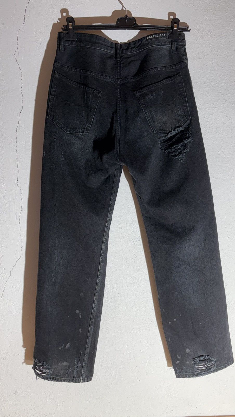 Balenciaga balenciaga black distressed 2022 mud denim Size US 32 / EU 48 - 2 Thumbnail