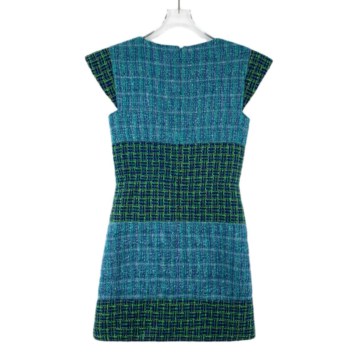 Chanel Chanel Blue Linen Sleeveless Woven Tweed Dress K26WX Size S / US 4 / IT 40 - 2 Thumbnail