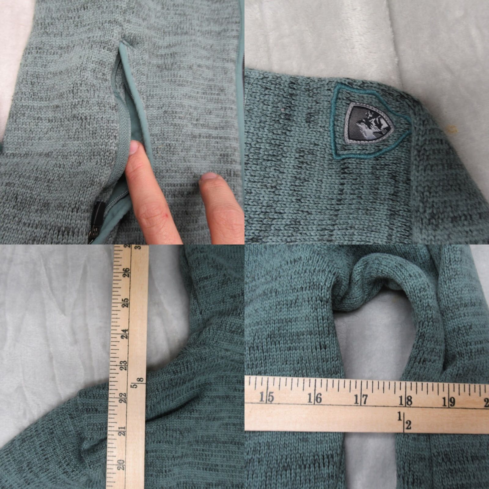 Vintage KUHL Ascendyr Hoody Jacket Women Small Green Lightweight Fleece Full Zip Hiking Size S / US 4 / IT 40 - 8 Thumbnail
