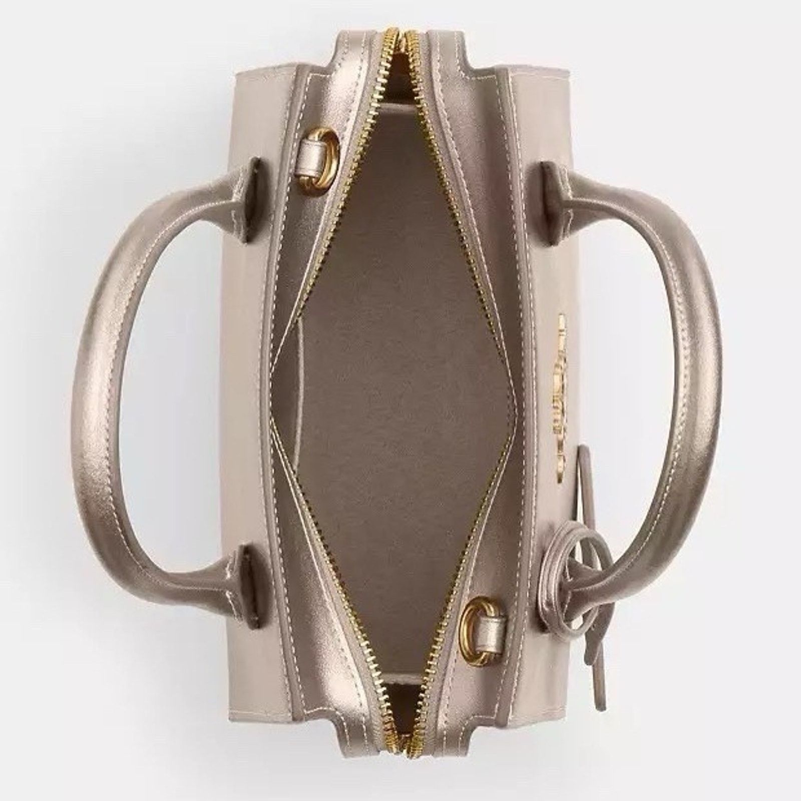Coach NWT COACH Andrea Carryall Bag CW024 Gold/Light Champagne Size ONE SIZE - 4 Thumbnail