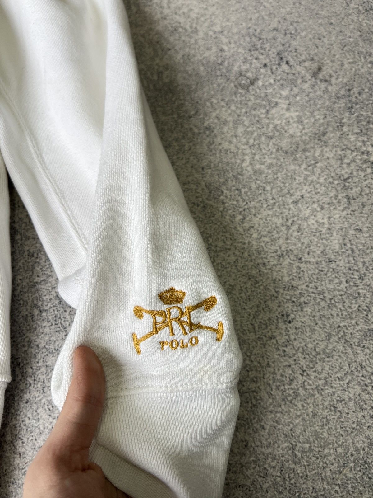 Polo Ralph Lauren × Vintage Vintage Polo Ralph Lauren PRL White Women’s Hoodie 3LXVII Size L / US 10 / IT 46 - 4 Thumbnail