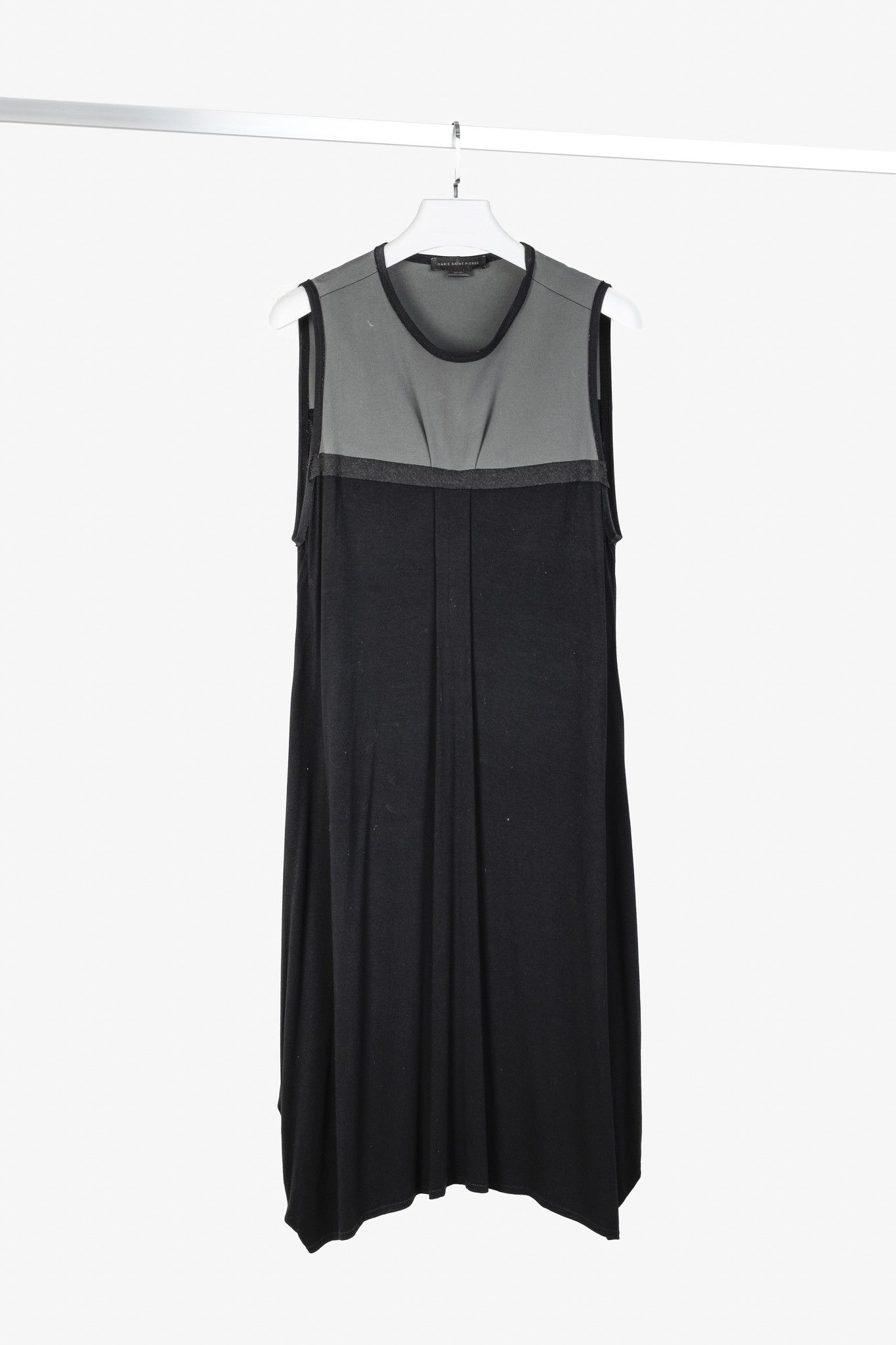 Marie Saint Pierre Marie Saint Pierre Black Jersey Sleeveless Maxi Dress Size L / US 10 / IT 46 - 1 Thumbnail