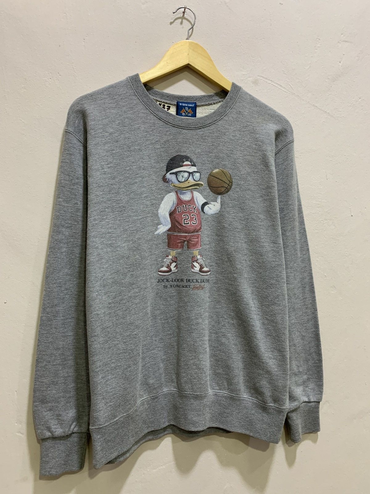 Japanese Brand Vintage Duck Dude B One Soul Ripoff Michael Jordan Bulls 23 Size US M / EU 48-50 / 2 - 2 Thumbnail