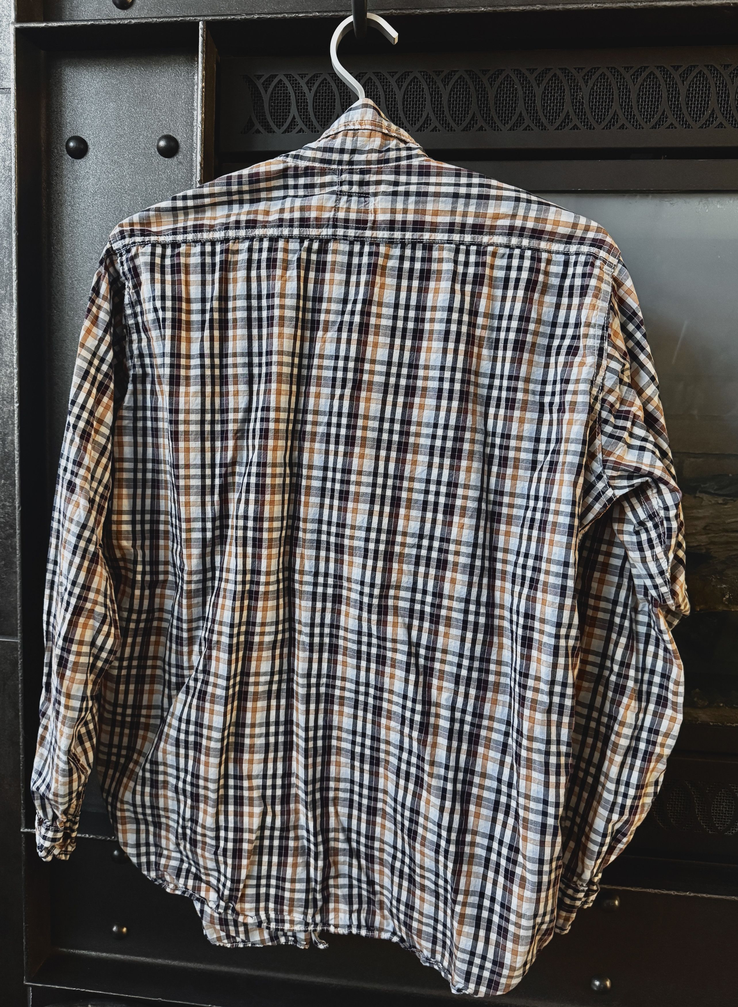 Post Overalls Post O'Alls Checkered Button Up Cotton Shirt Size US XL / EU 56 / 4 - 2 Thumbnail