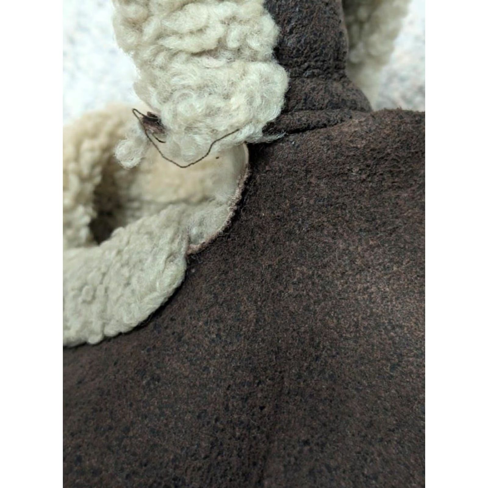 Doublet VINTAGE Black Gama SHEEPSKIN Leather Coat SHERPA PILE lined Patina coat S Brown Men Regular XS Coat Size US S / EU 44-46 / 1 - 7 Thumbnail